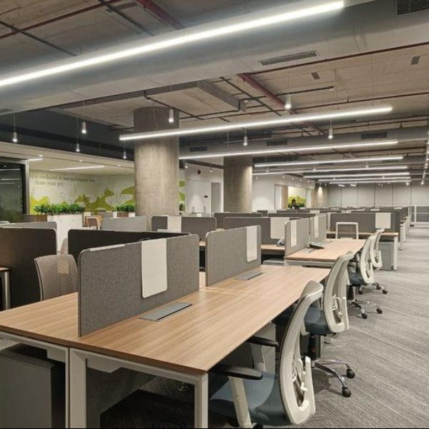 Glass meeting room partitions interior design