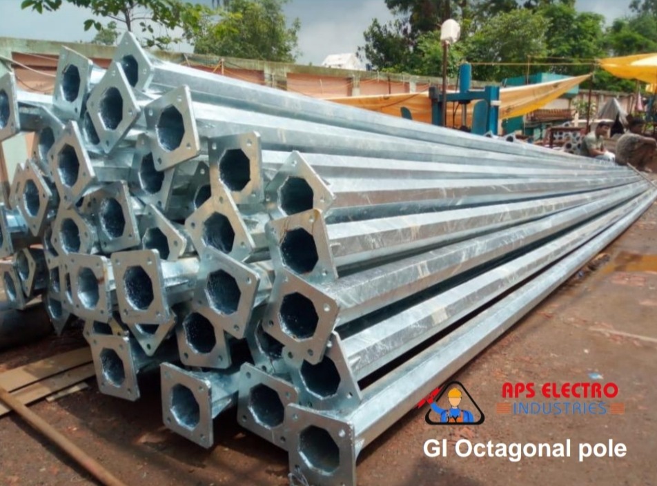 6 Meter GI Octagonal Pole