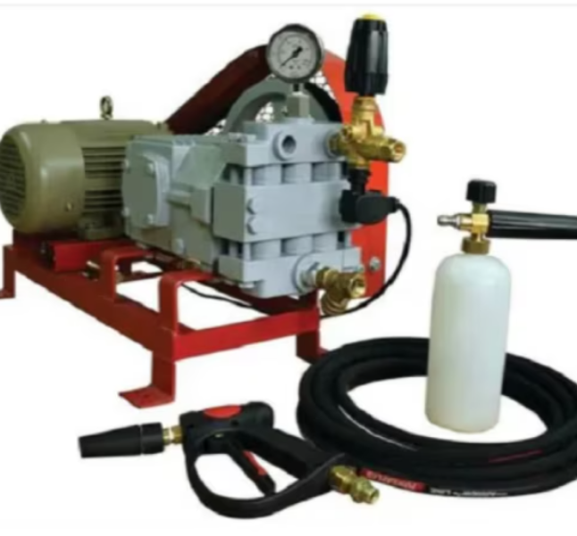 Two Wheeler Portable High Pressure Washer for Efficient Service Centre Cleaning