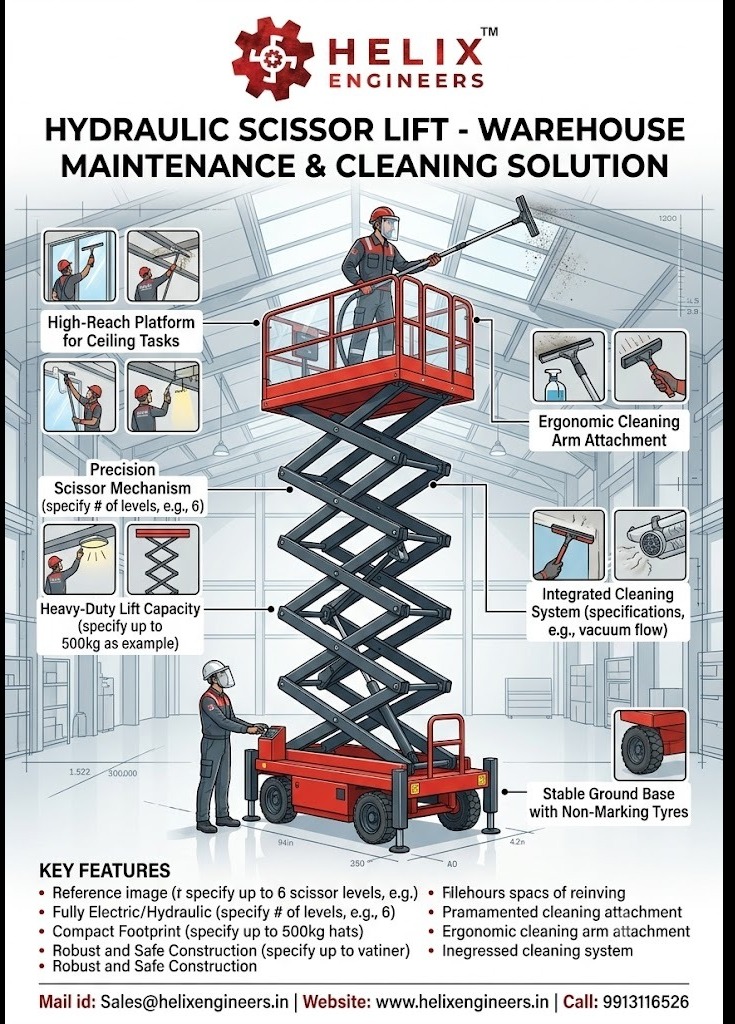 Movable Scissor Lift Table Manufacturer & Supplier in India – Helix Engineers