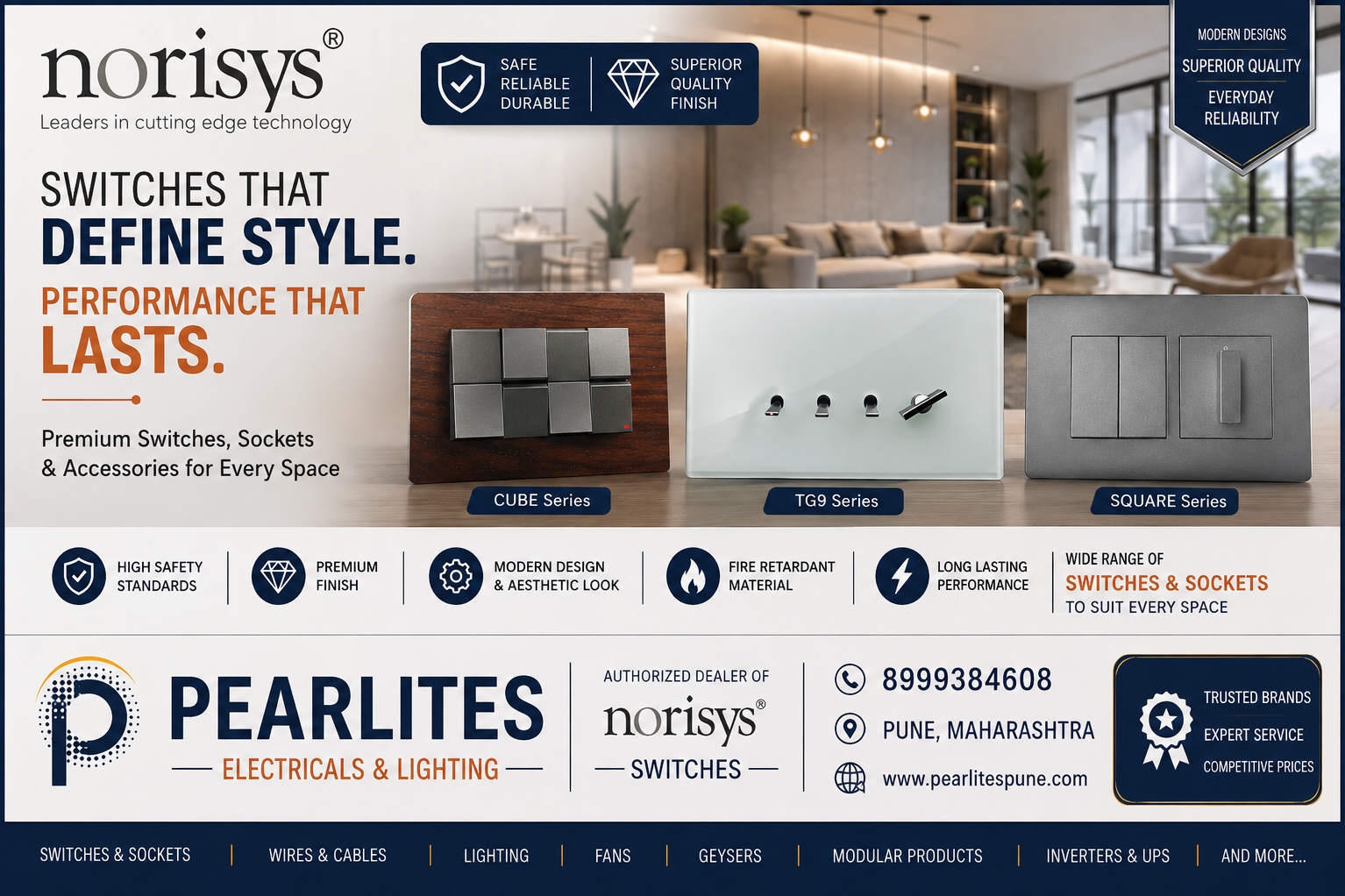 Norisys Switches & Sockets Dealer in Pune