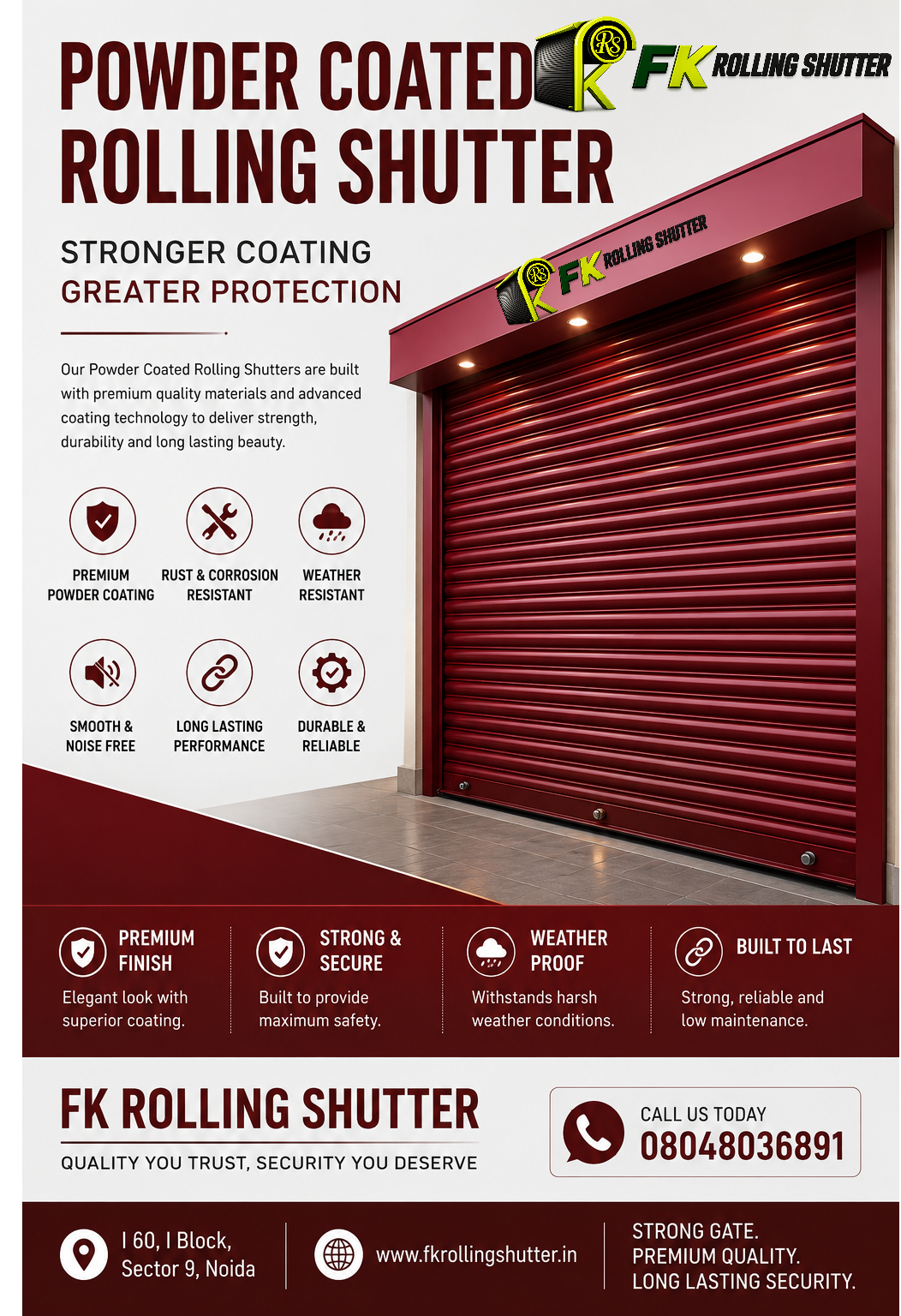 Powder Coated Rolling Shutter in Noida Sector 10