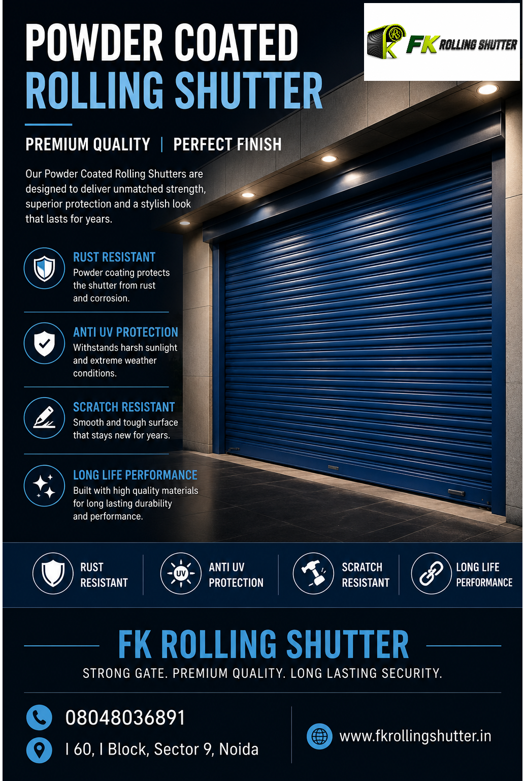 Powder Coated Rolling Shutter Manufacturer in Greater Noida