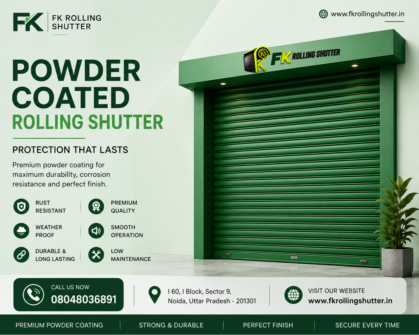 Powder Coated Rolling Shutter Manufacturer in Noida