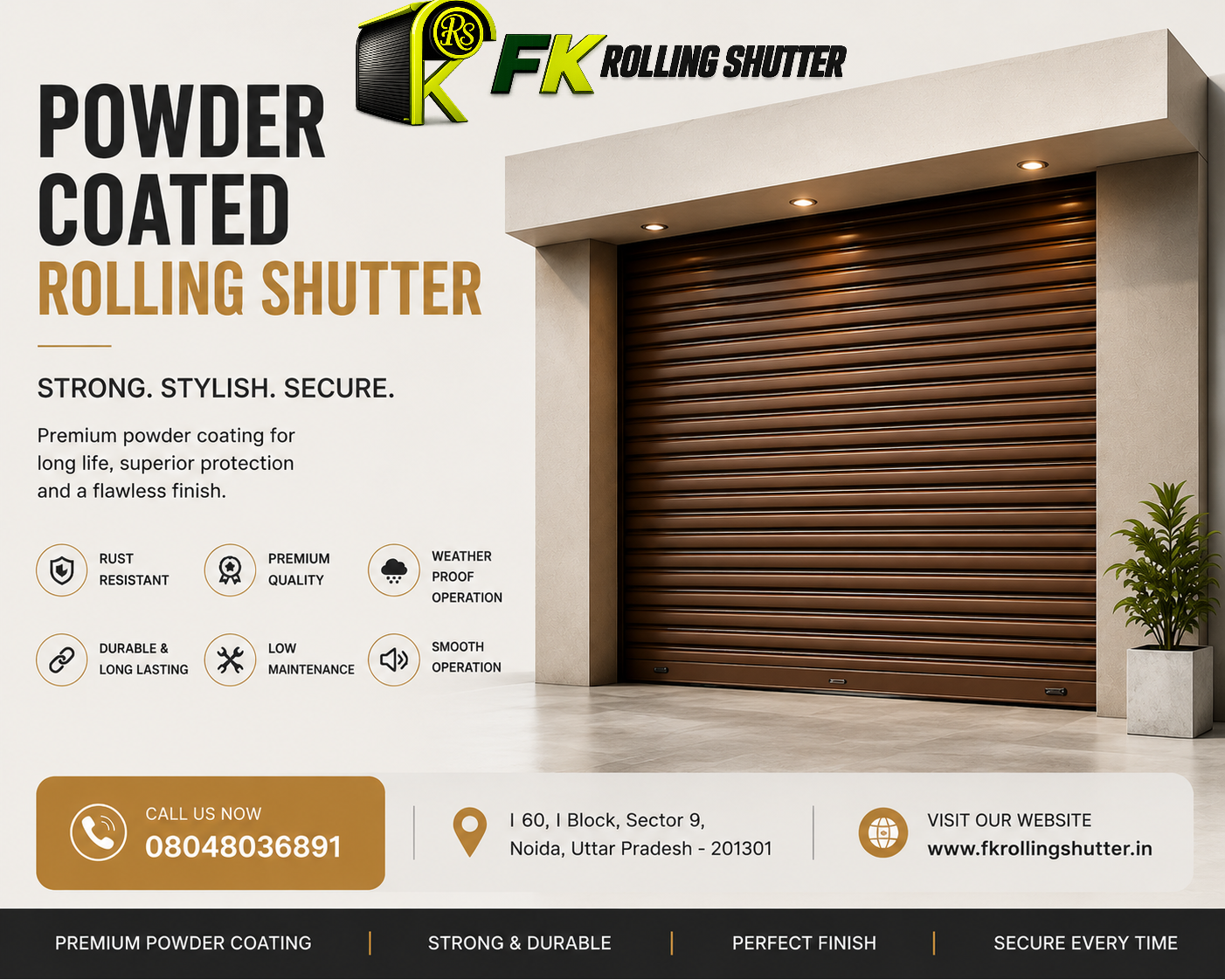 Powder Coated Shutter Supplier in Noida Sector 22
