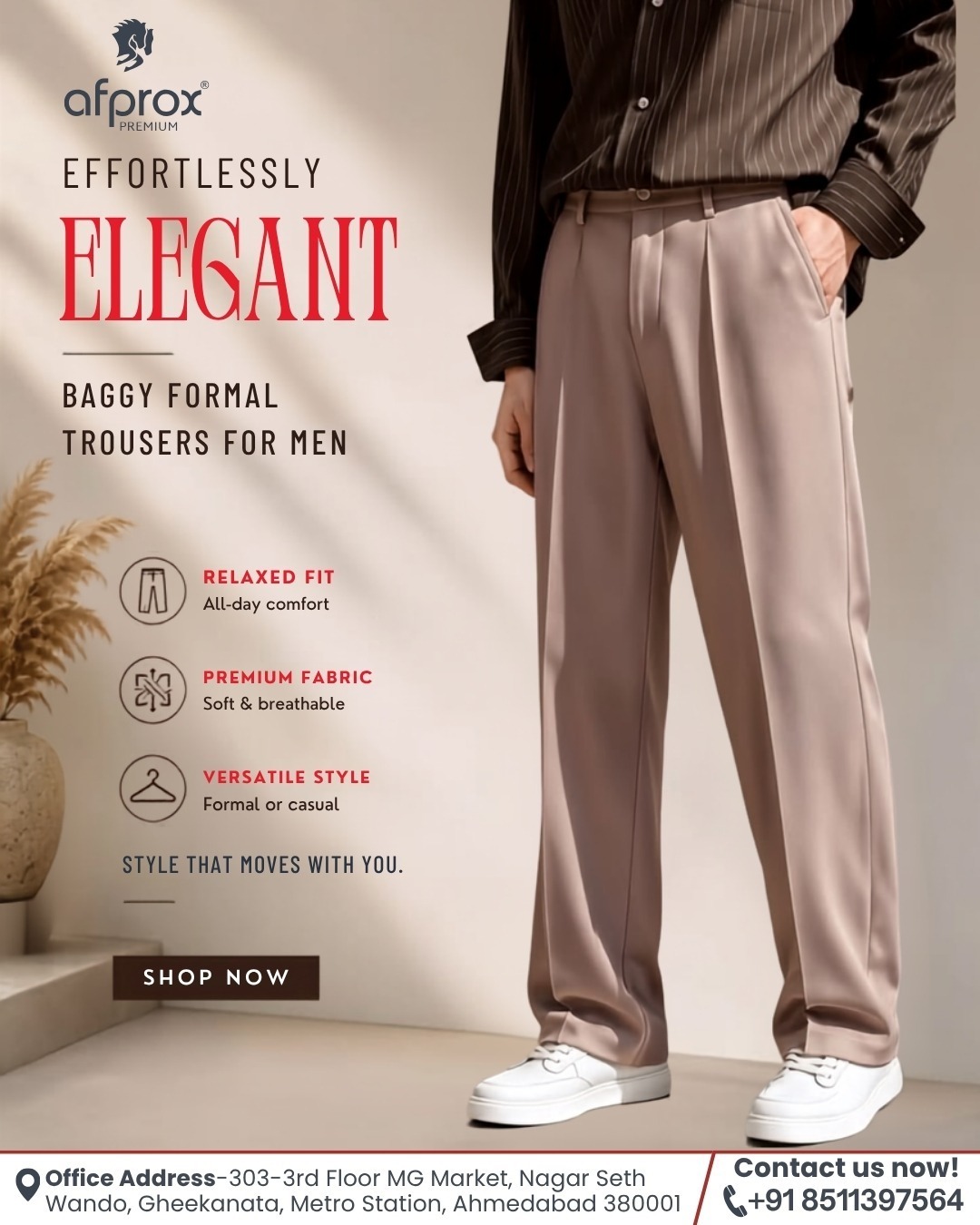 Baggy Formal Trouser Manufacturer in Ahmedabad