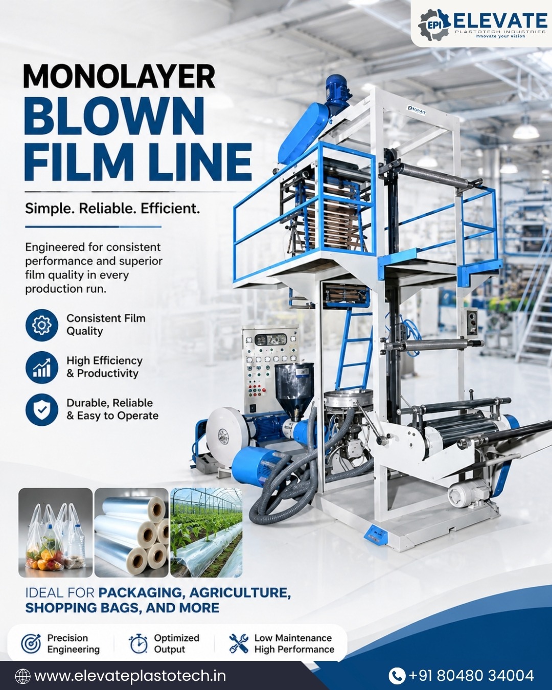 Advanced Monolayer Blown Film Production Line