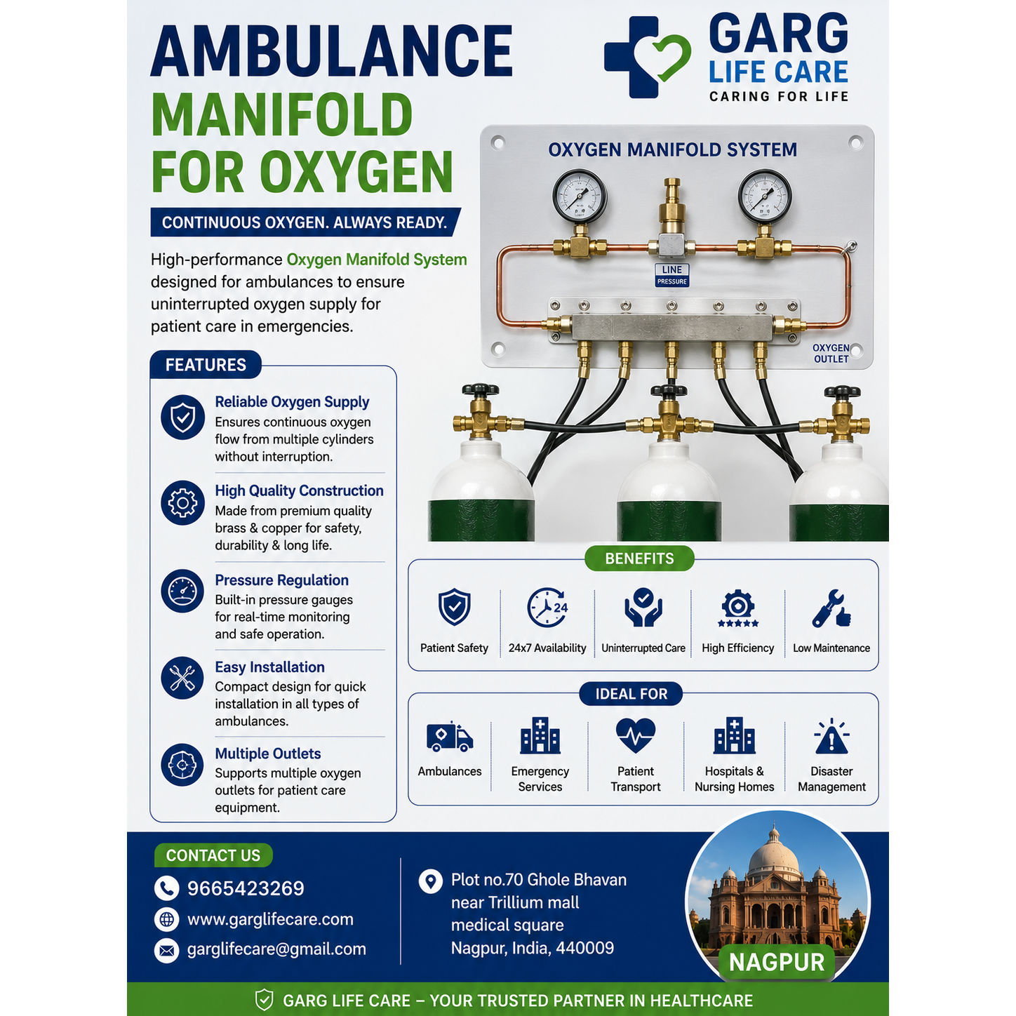Ambulance Oxygen Manifold – Reliable Oxygen Supply System