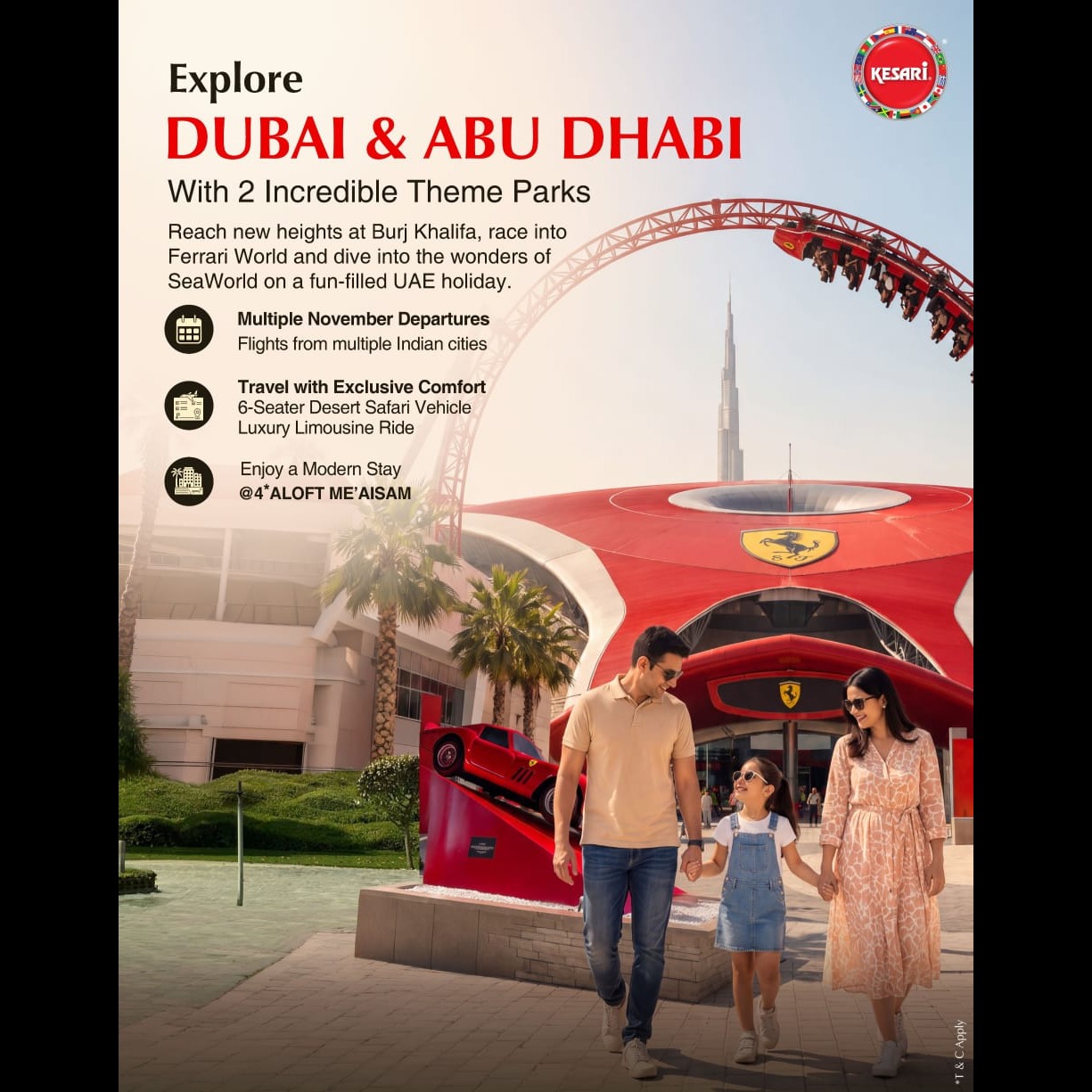 Dubai Abu Dhabi With 3 Theme Parks