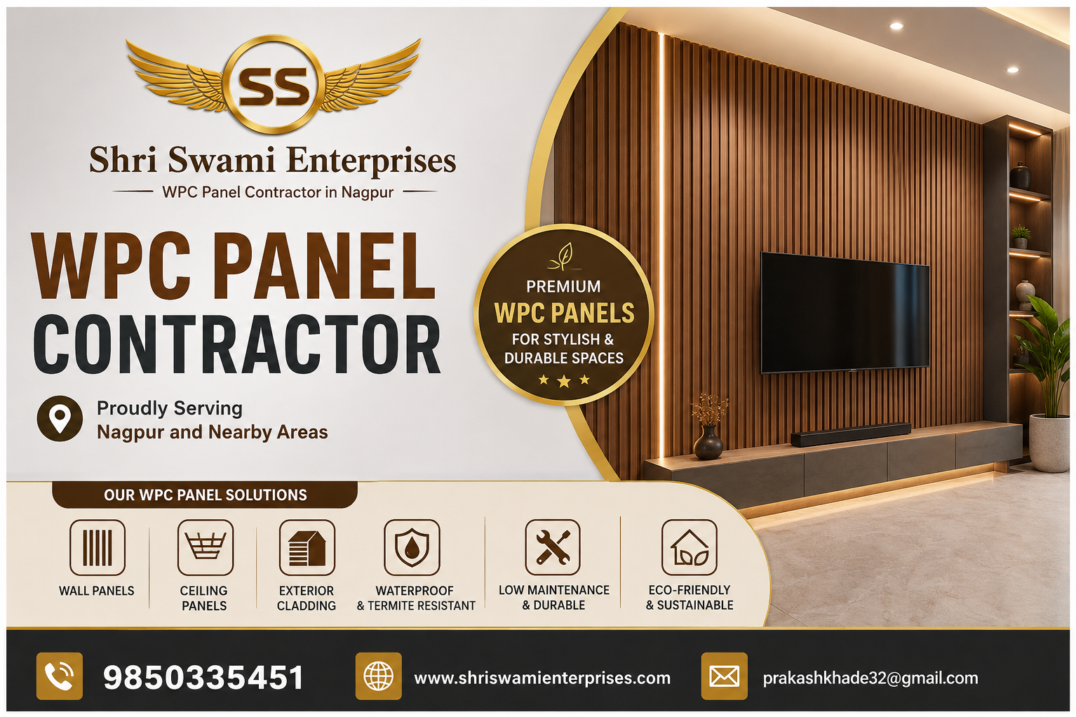 WPC Panel Contractor in Nagpur – Shri Swami Enterprises