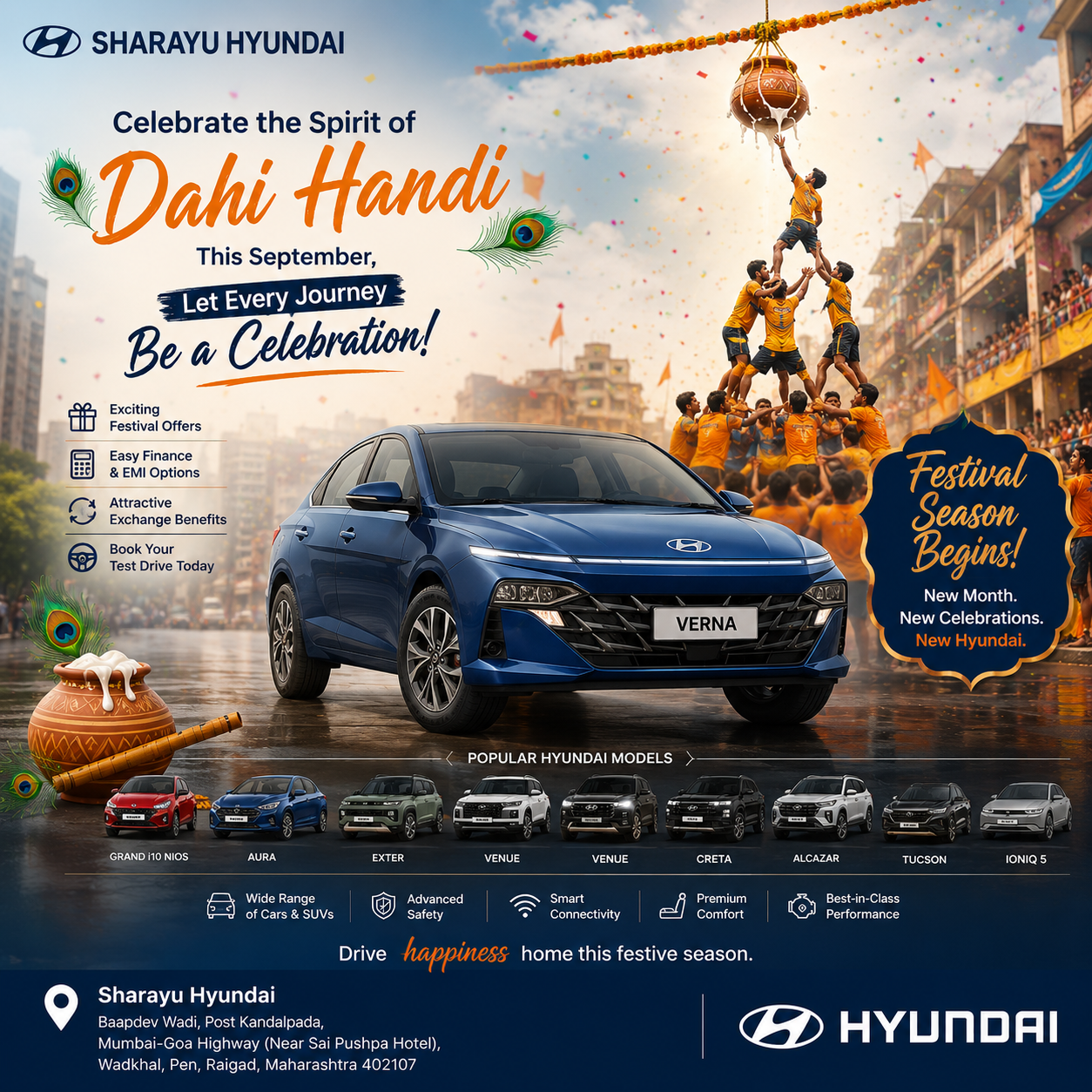 Dahi Handi Special Hyundai Offers in Pen & Raigad | Hyundai Cars & SUVs, Booking, Finance