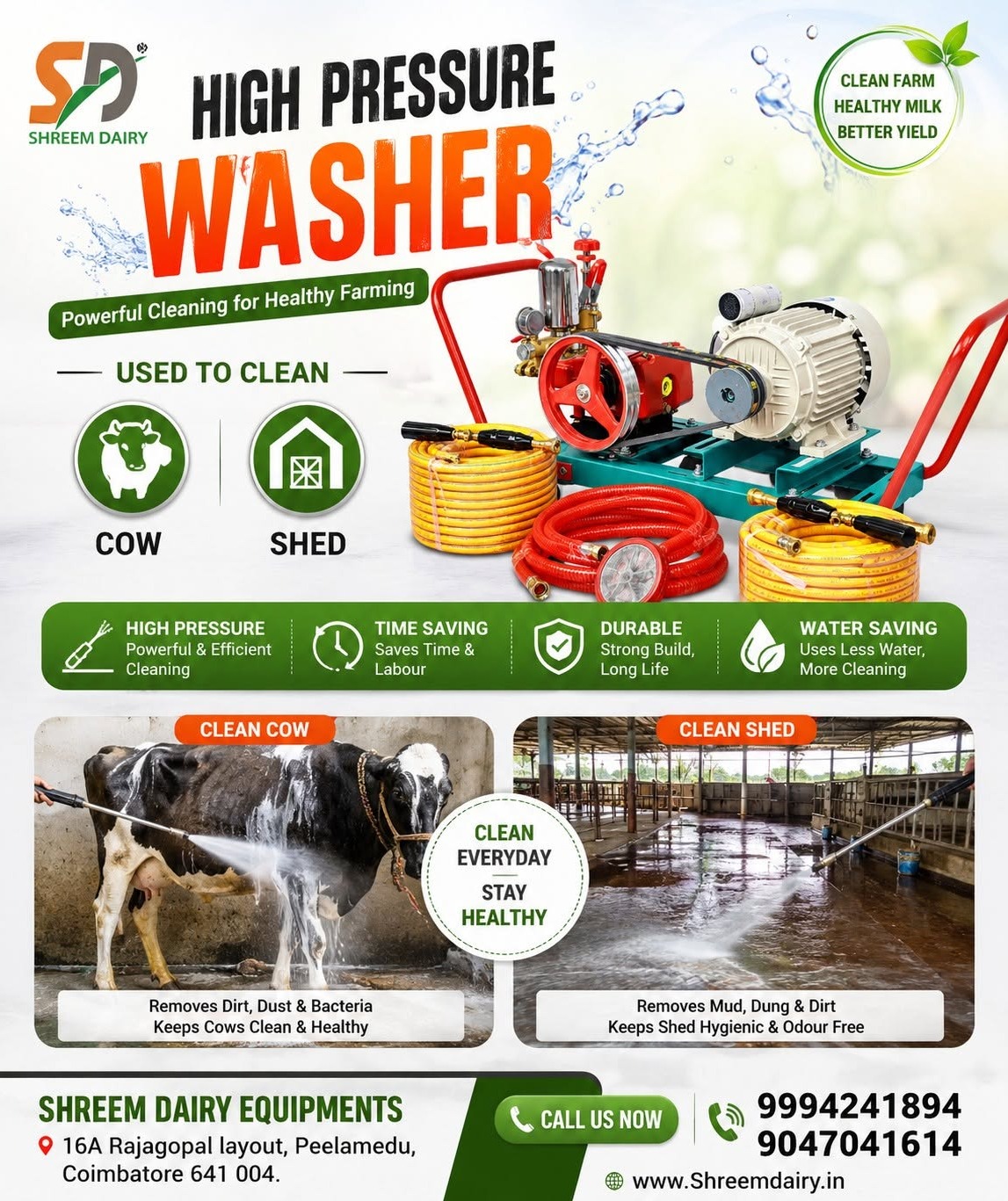 HIGH PRESSURE WASHER – POWERFUL FARM CLEANING