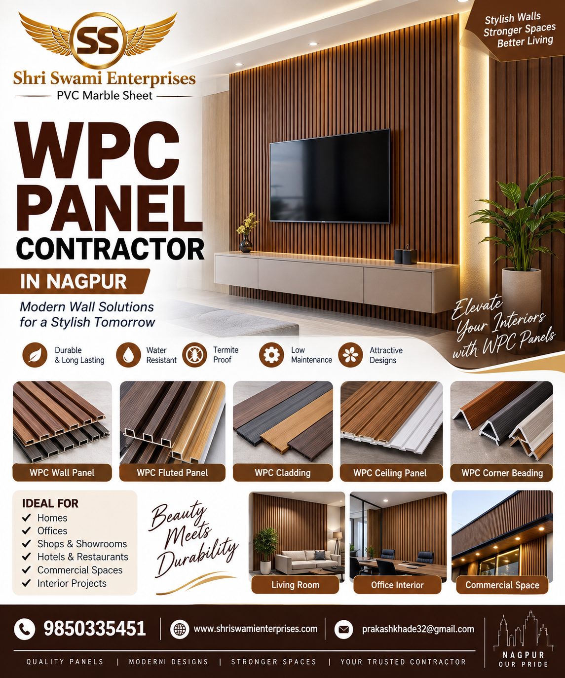 WPC Panel Contractor in Nagpur – Shri Swami Enterprises