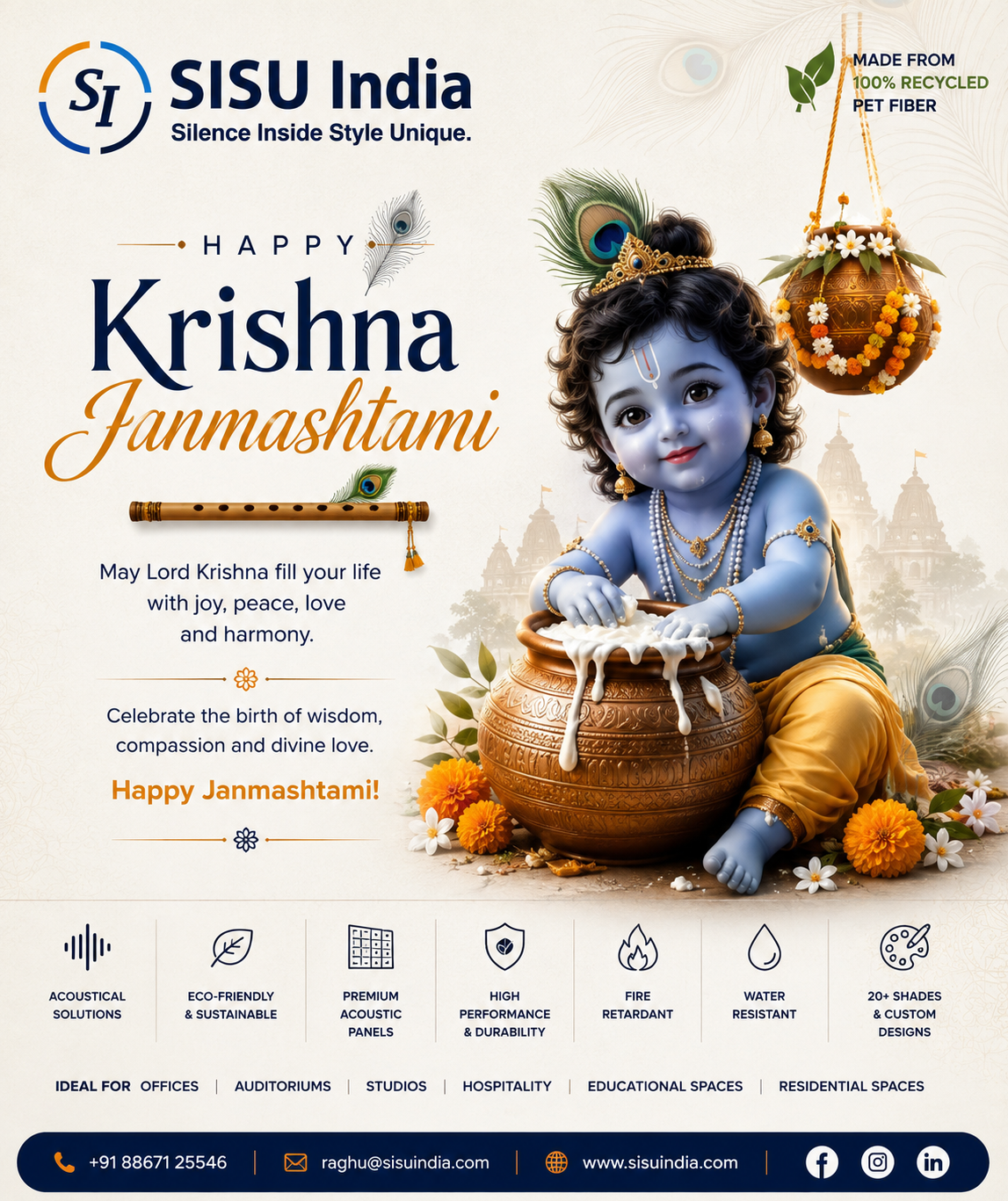 Happy Krishna Janmashtami from SISU India