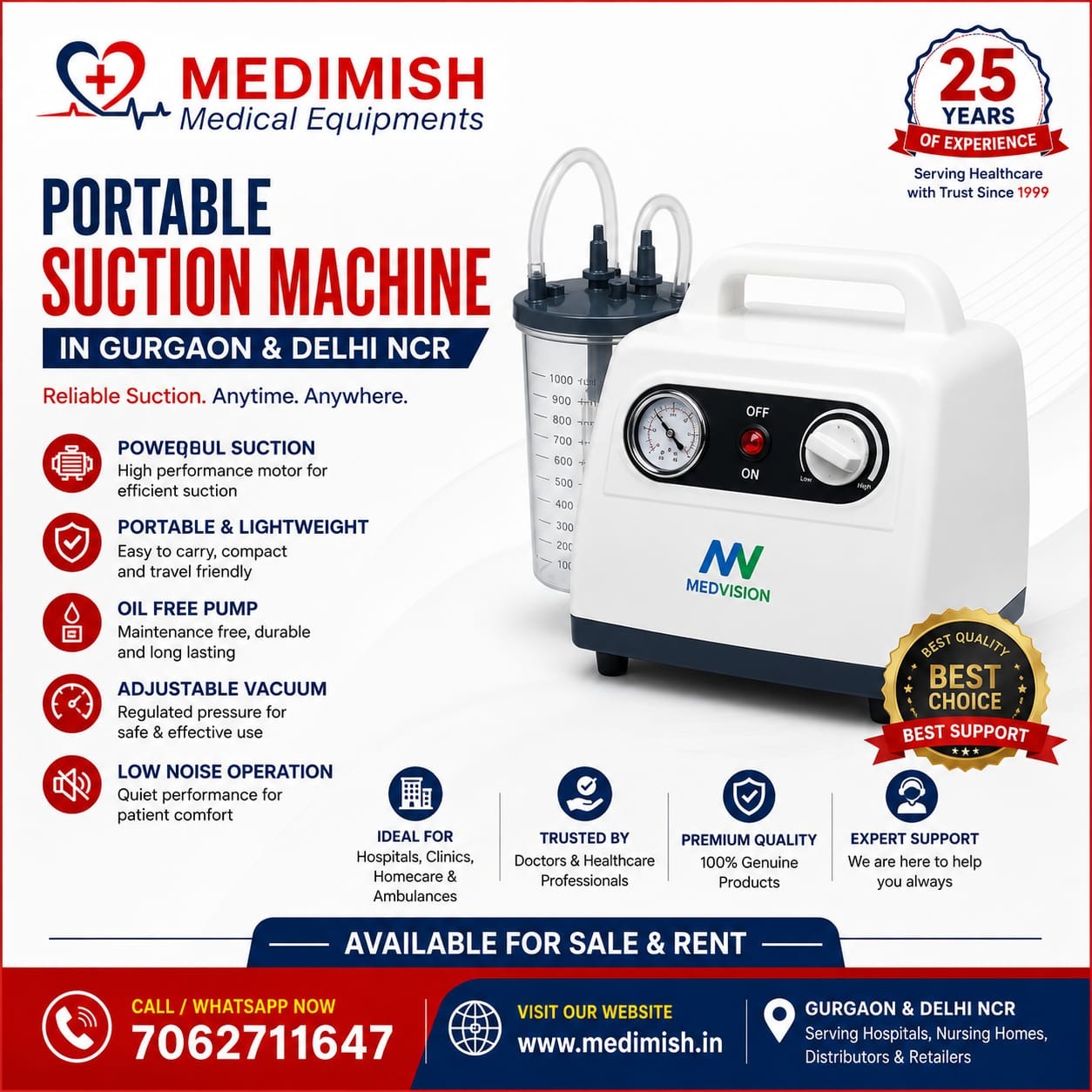 Portable Suction Machine in Gurgaon & Delhi NCR