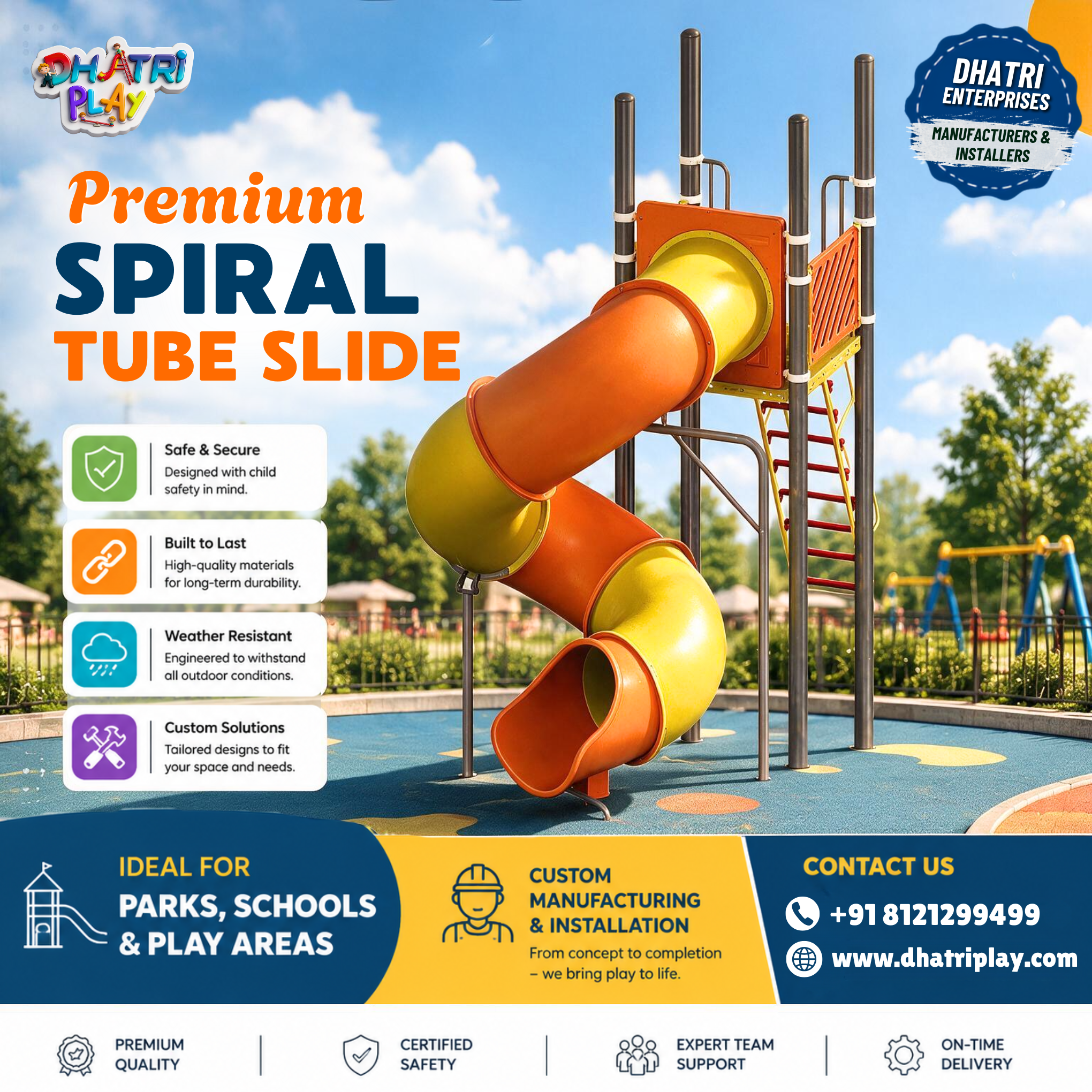 Premium Spiral Tube Slide β Safe, Durable & Exciting Play! π