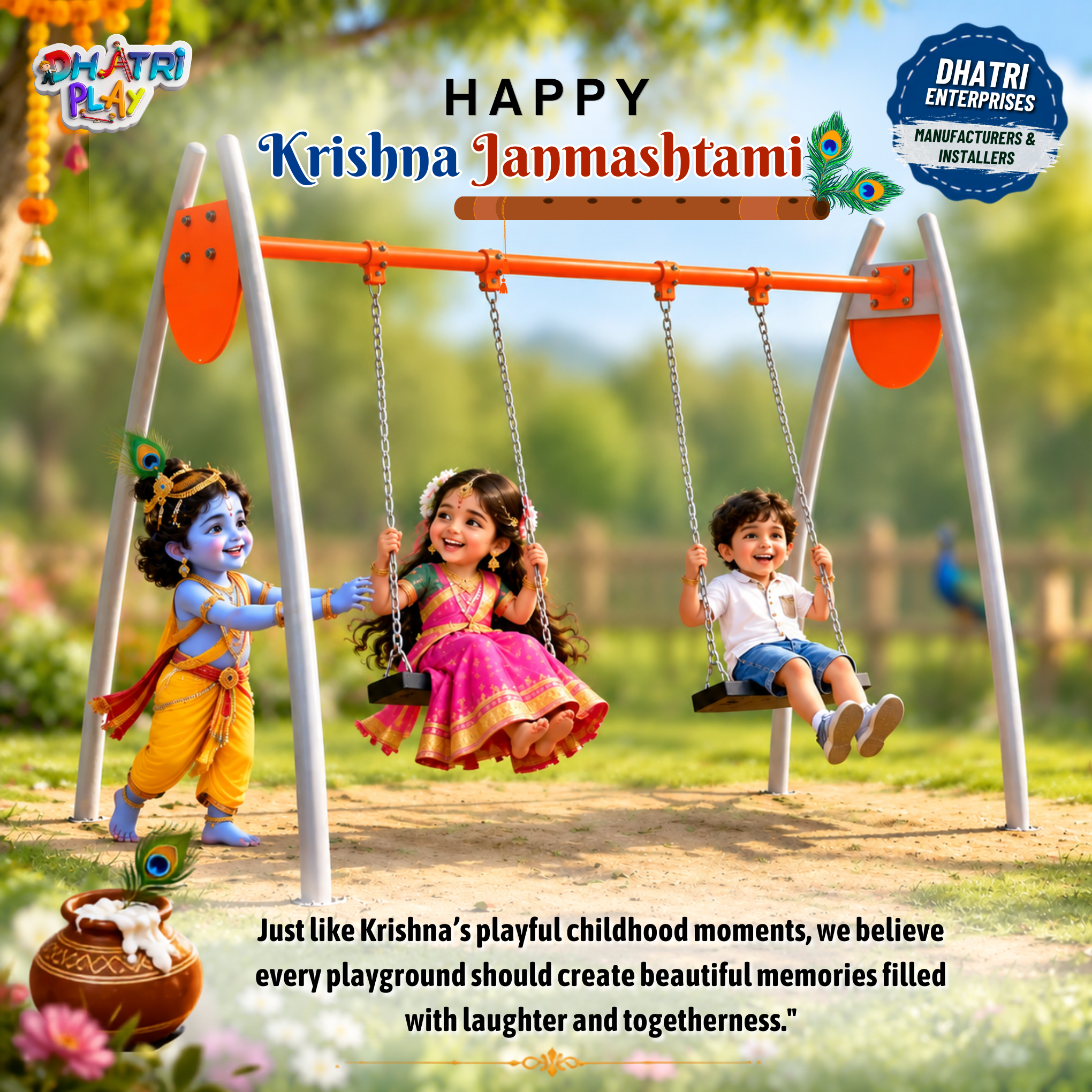 π¦ Happy Krishna Janmashtami β Celebrate Childhood, Joy & Togetherness! π