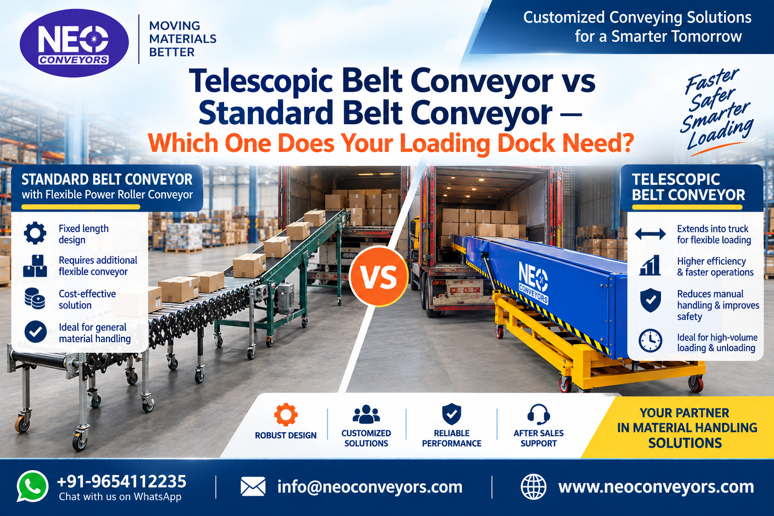 Telescopic Belt Conveyor vs Standard Belt Conveyor — Which One Does Your Loading Dock Need?