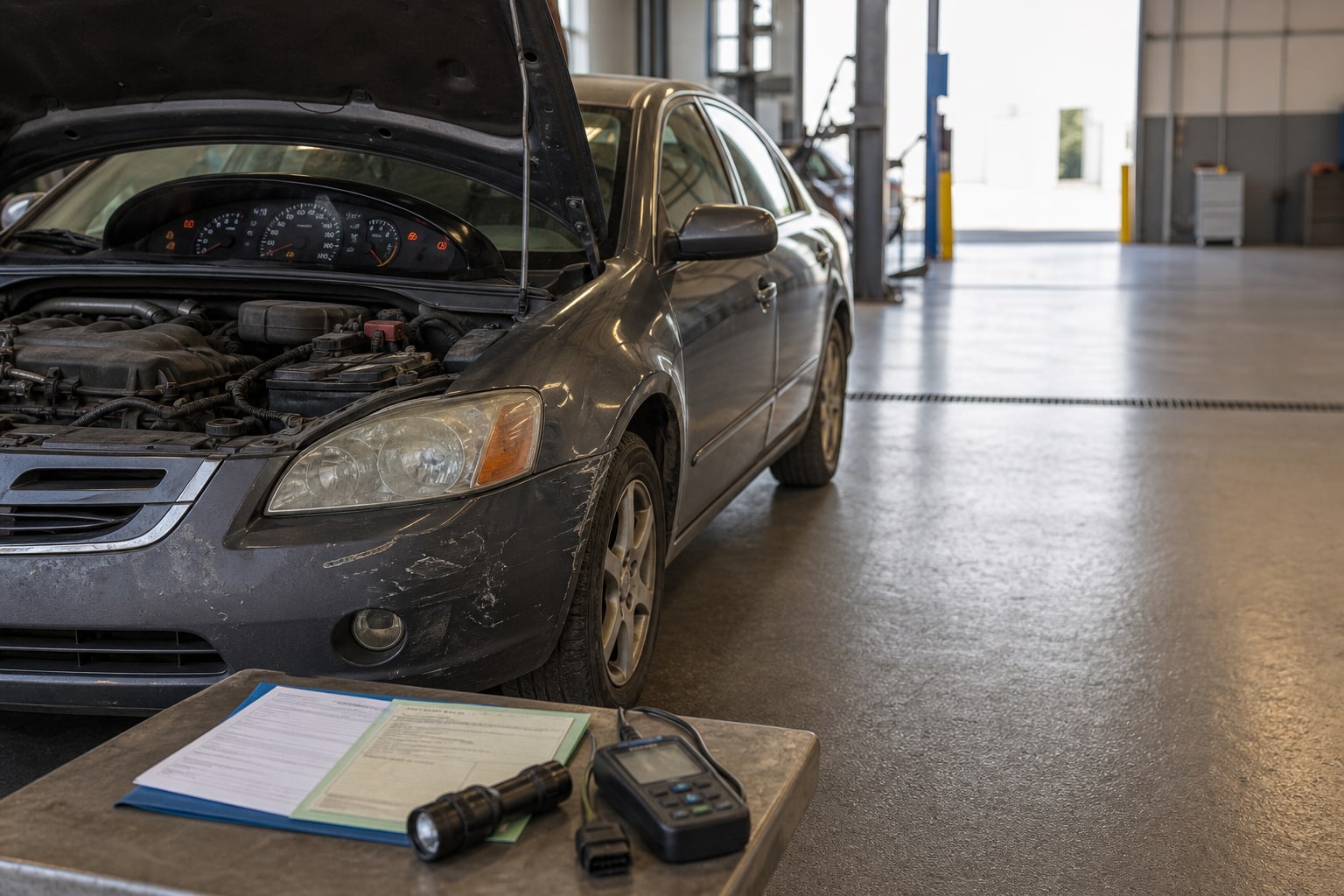 What happens during the used car loan inspection process?
