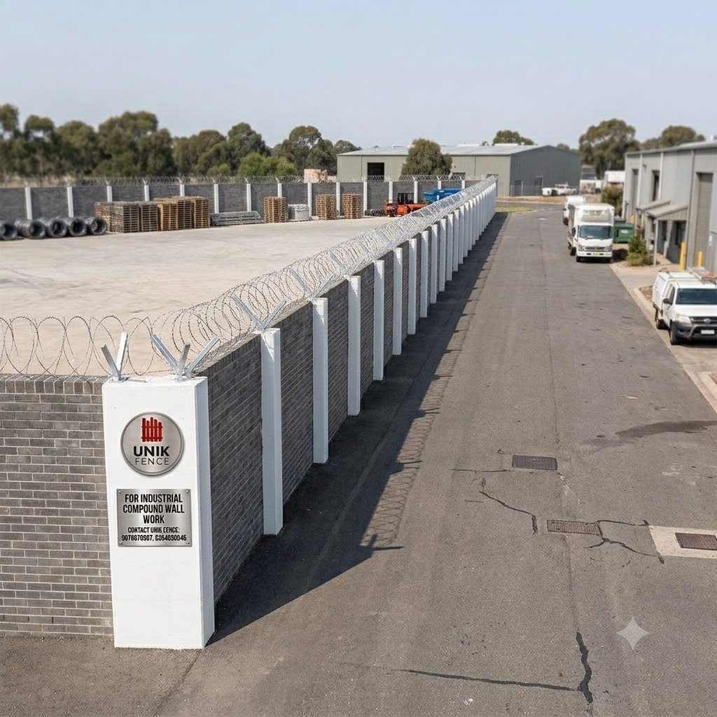 Industrial Compound Wall for Factories & Industries UNIK FENCE