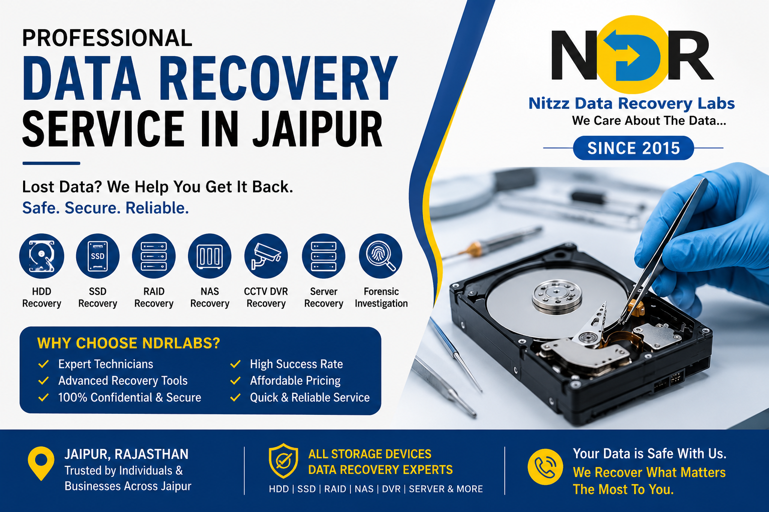 Professional Data Recovery Service in Jaipur – NDRLabs