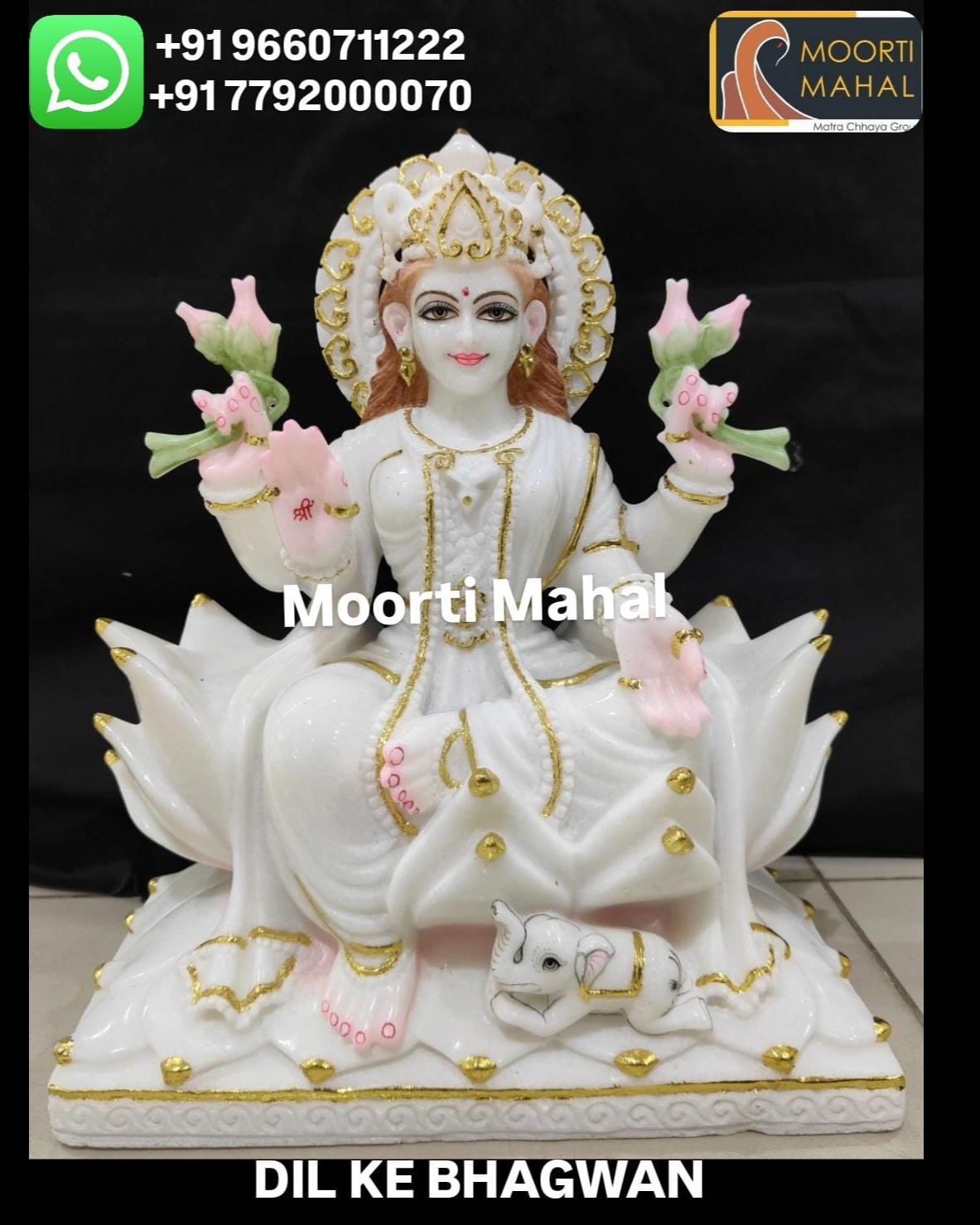 Marble laxmi mata statue