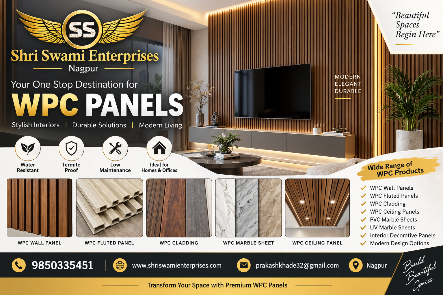 WPC Panel Shop in Nagpur – Shri Swami Enterprises