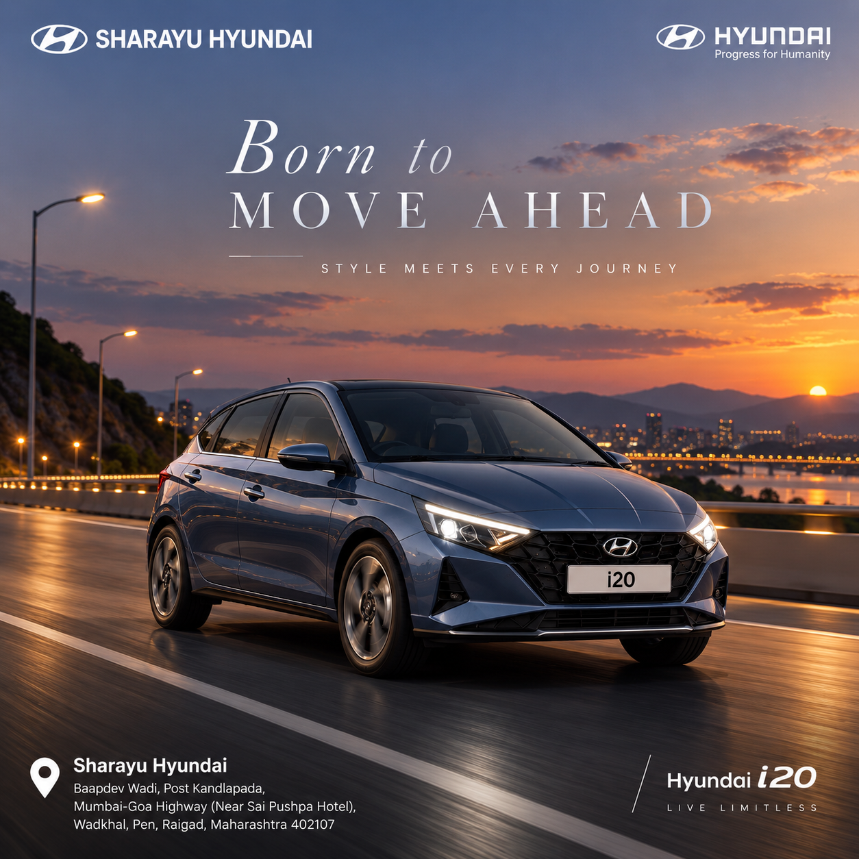 Hyundai i20 in Pen, Raigad & Mumbai-Goa Highway | Price, On-Road Price, Finance, Offers & Test Drive