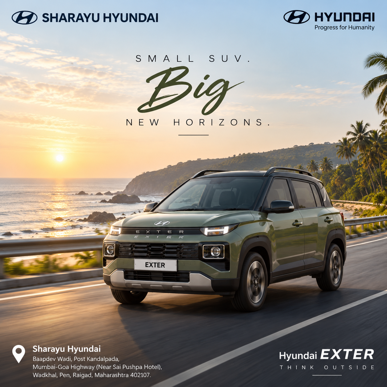 Hyundai Exter in Pen, Wadkhal & Raigad | Price, On-Road Price, Finance & Test Drive Near Mumbai-Goa