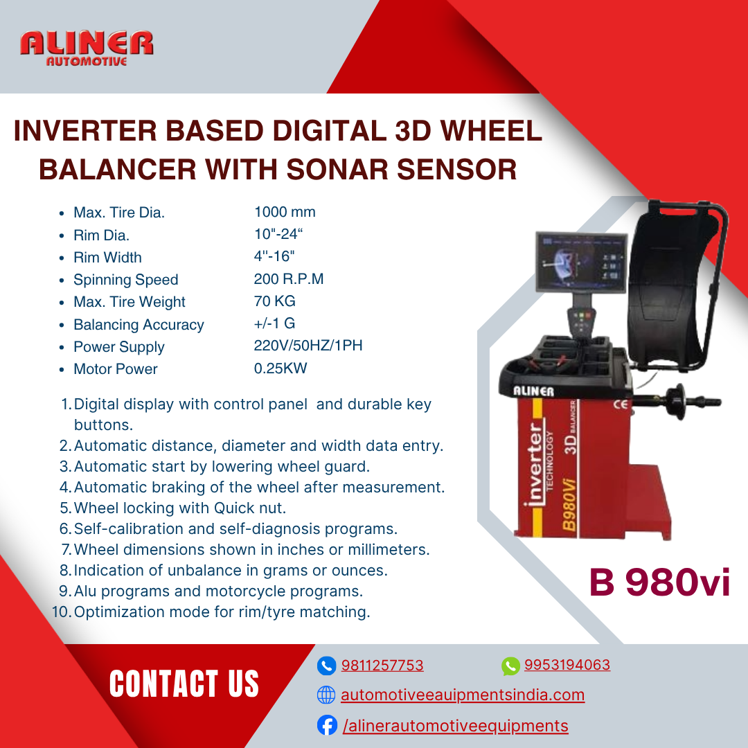 Inverter Based Digital 3D Wheel Balancer with Sonar Sensor,3D Wheel Balancer, Digital Wheelbalancer