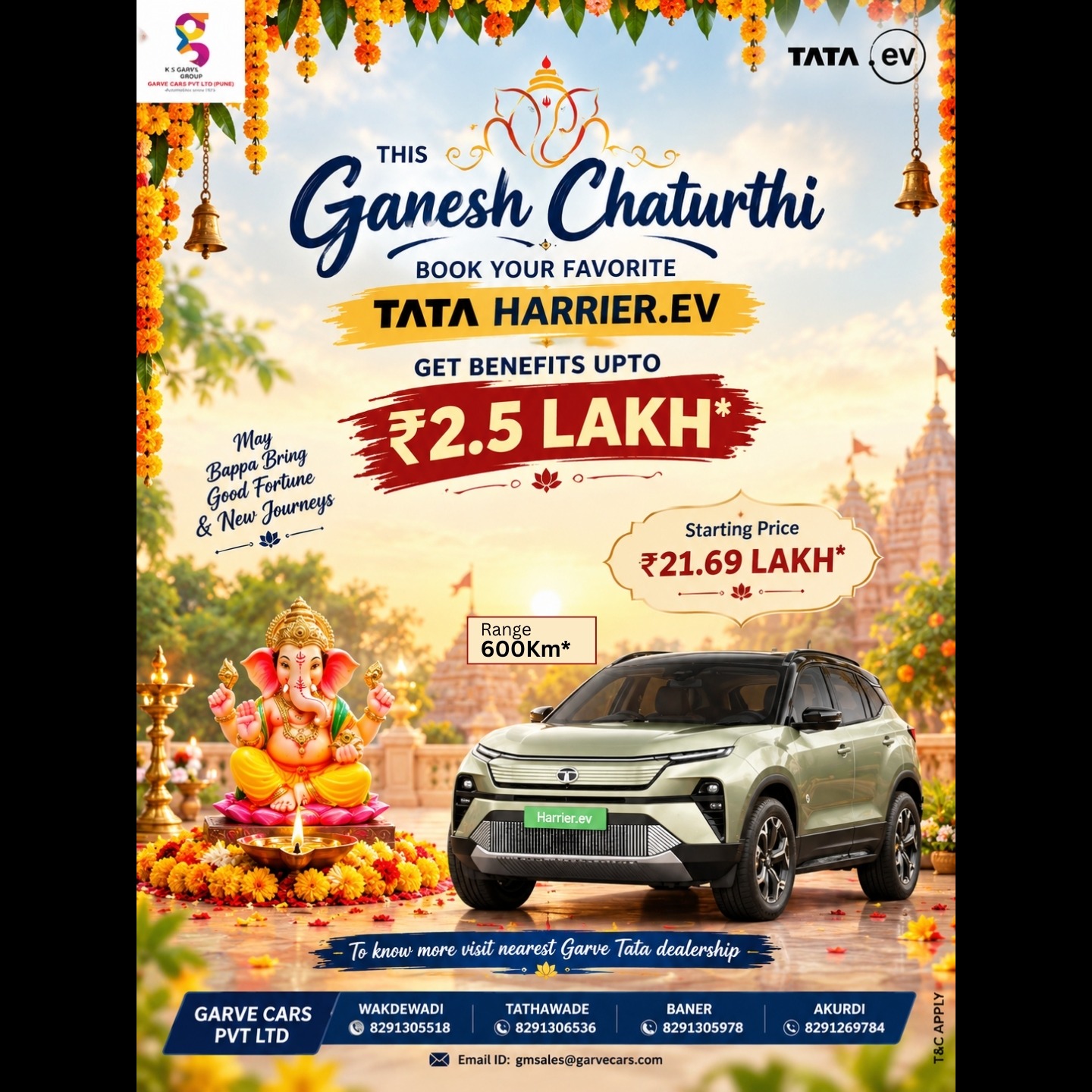 πͺπΊ This Ganesh Chaturthi, bring home a new journey! πβ‘
Celebrate Bappaβs blessings with the TATA...
