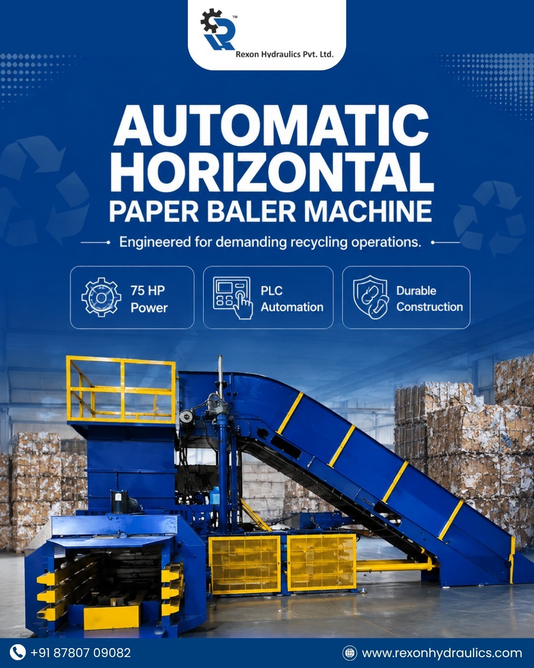 Automatic Horizontal Paper Baler Machine for Efficient Recycling
