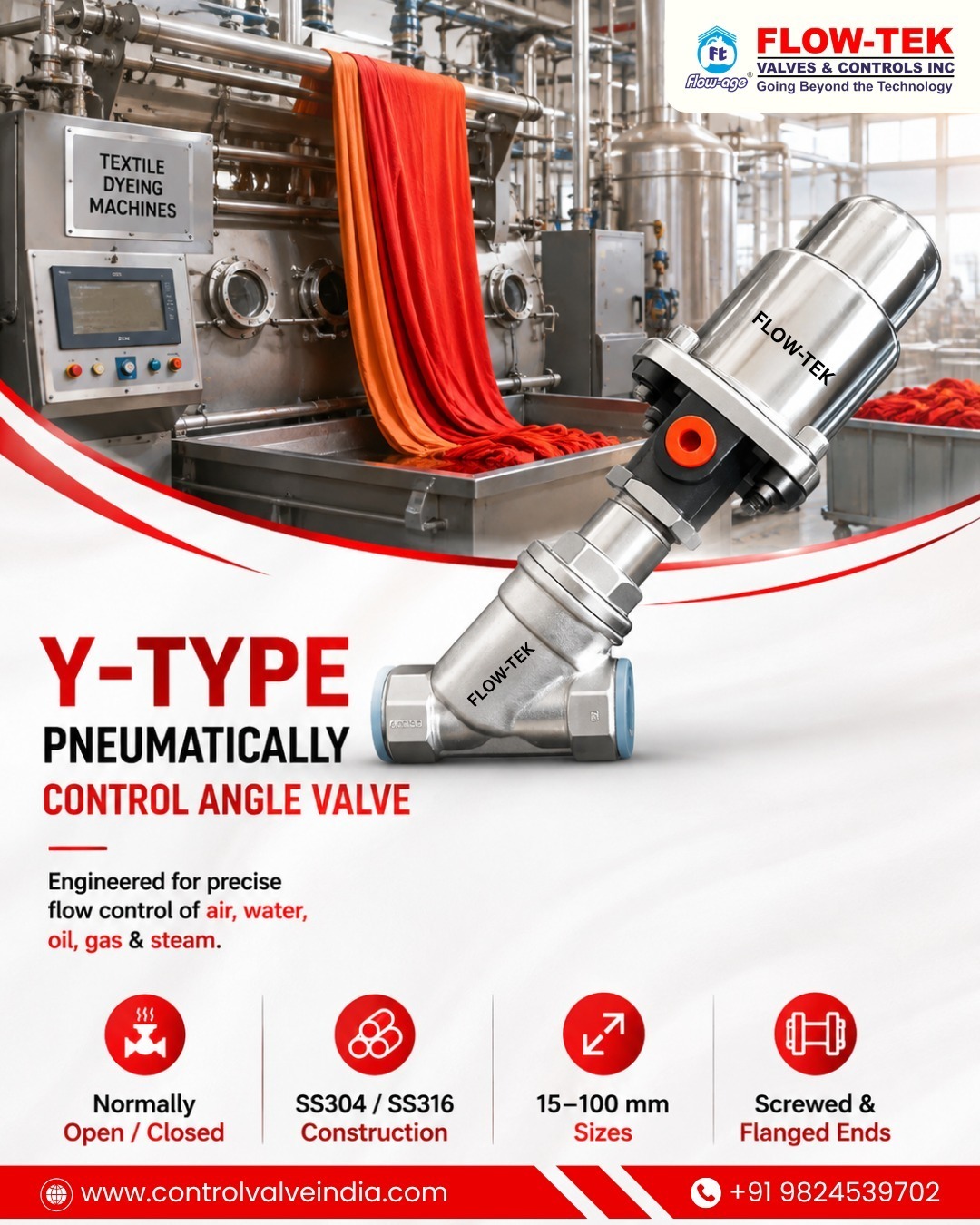 Y-Type Pneumatic Angle Valve for Efficient Process Control