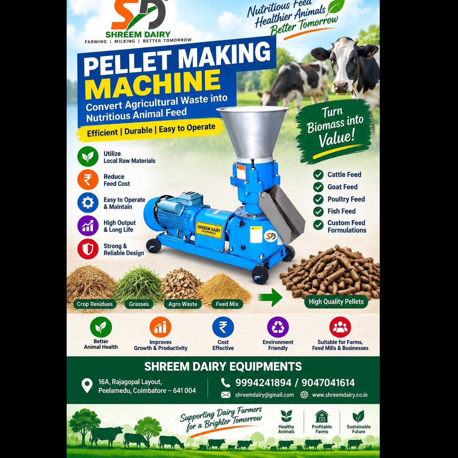 PELLET MAKING MACHINE 🌾🐄 | Turn Feed Materials into Quality Pellets