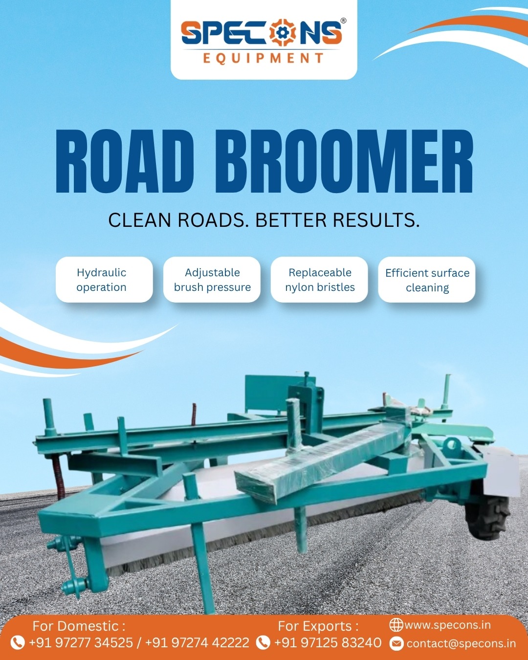 Road Broomer for Efficient Road & Surface Cleaning