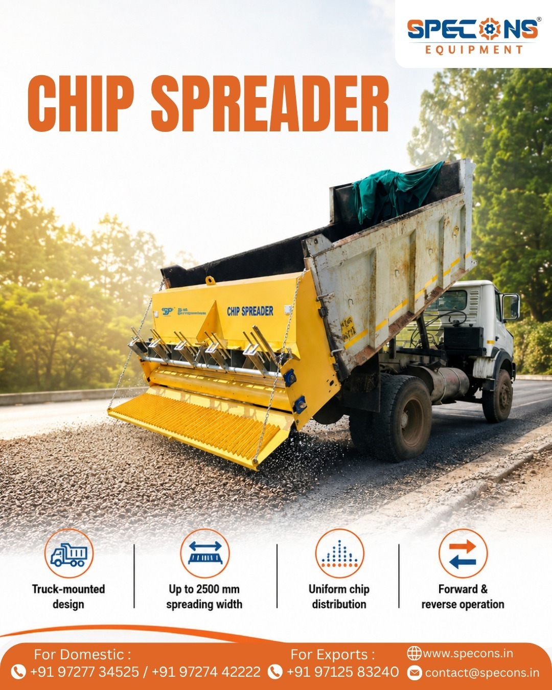 Chip Spreader for Precise & Efficient Road Construction