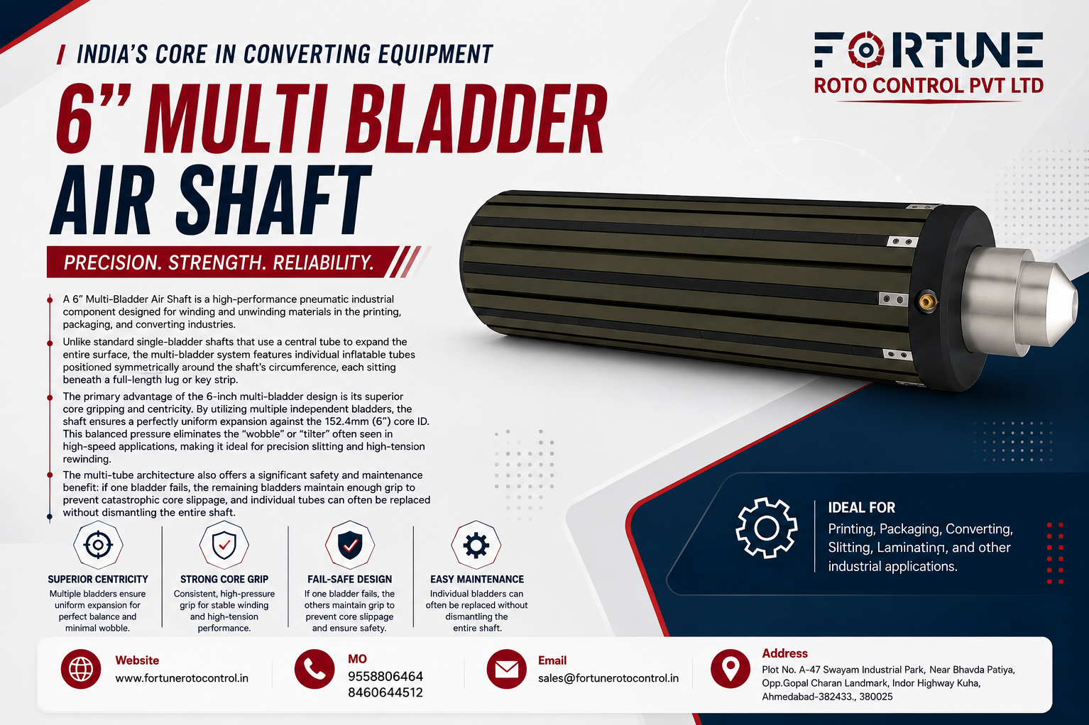6" Multi-Bladder Air Shaft