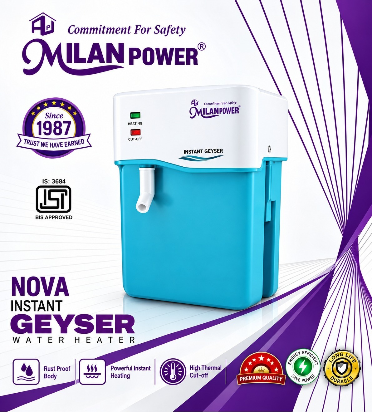Milan Power Instant Geyser