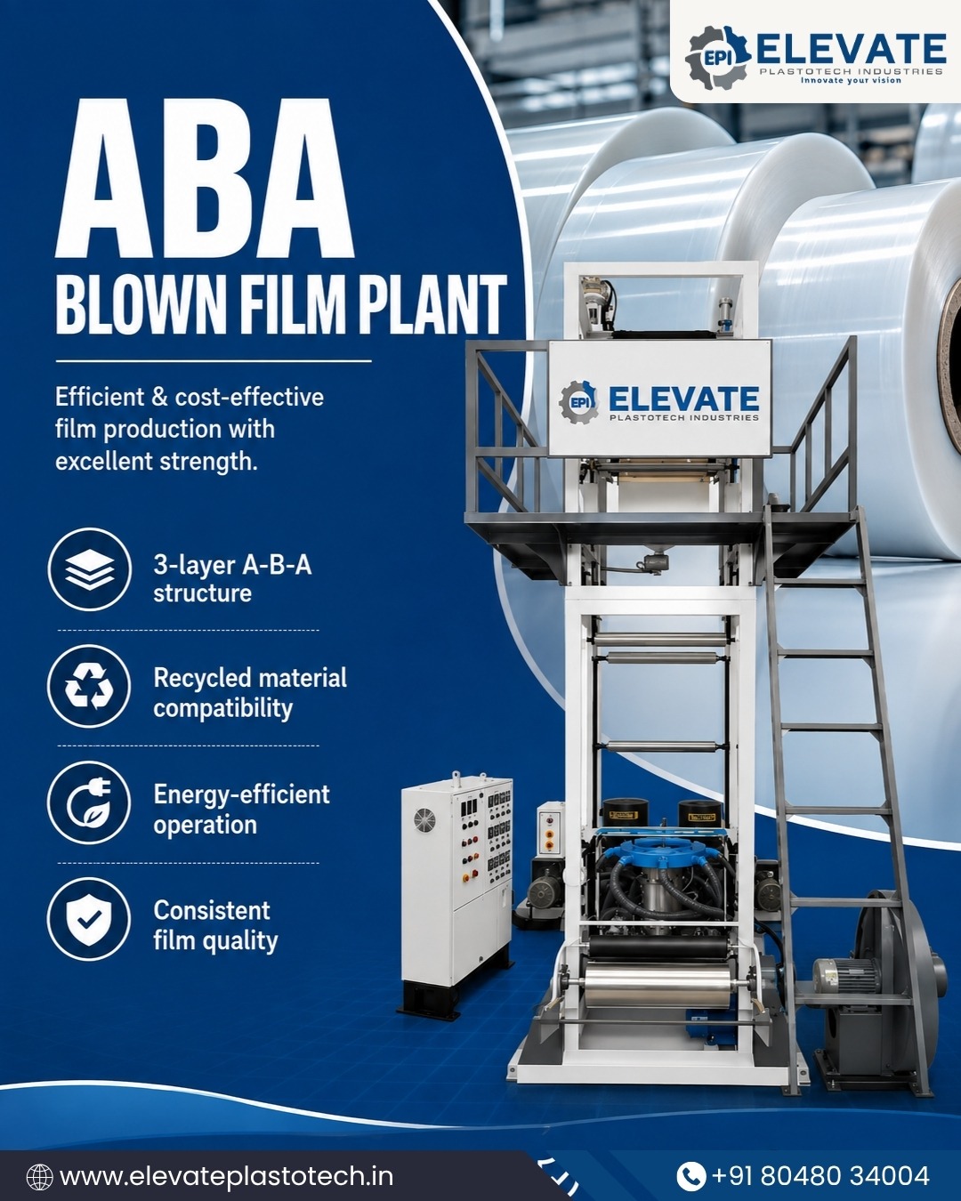 ABA Blown Film Plant for Efficient 3-Layer Film Production