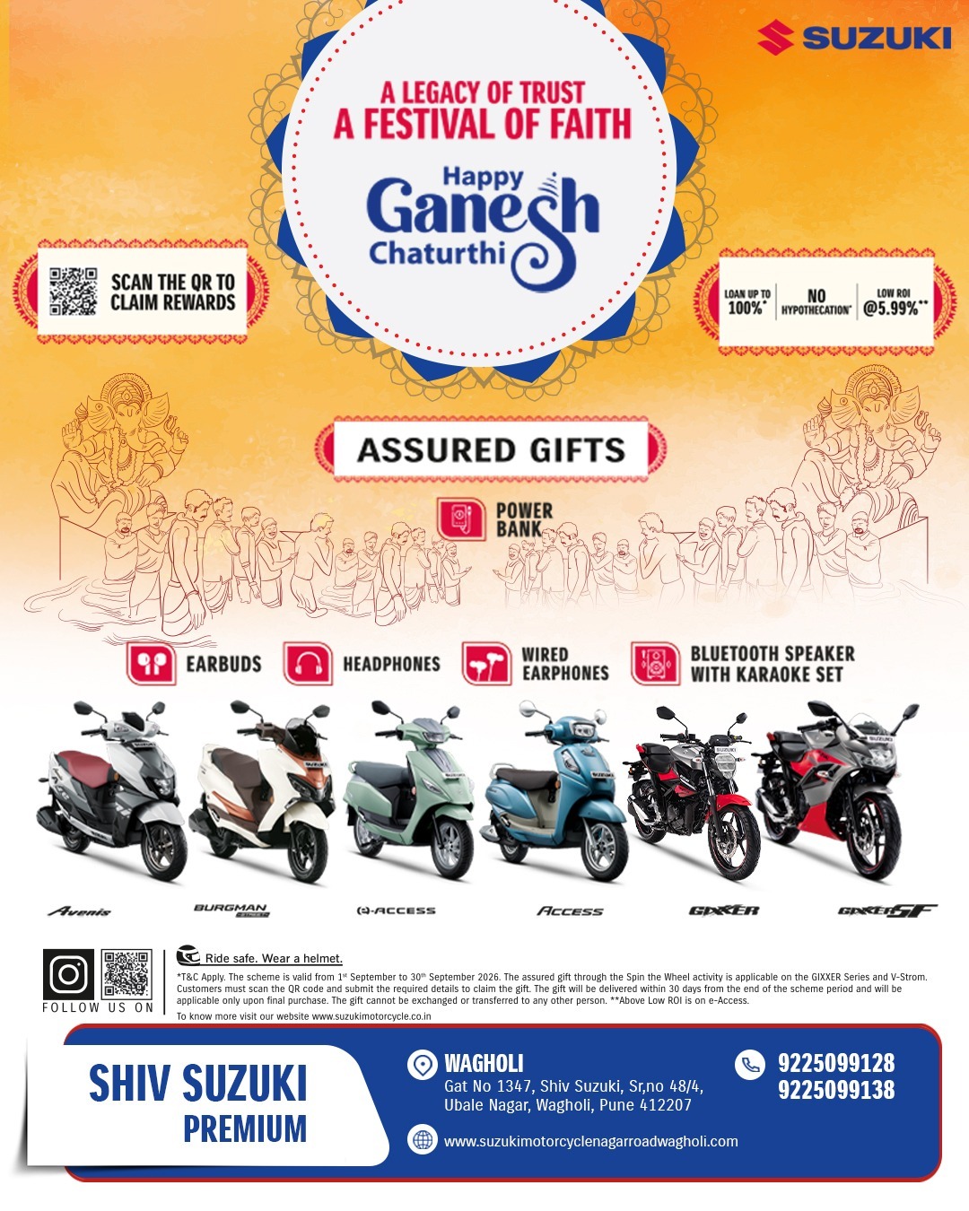 🌺 Happy Ganesh Chaturthi from Shiv Suzuki Wagholi! 🌺
May Bappa fill your life with happiness, pro...