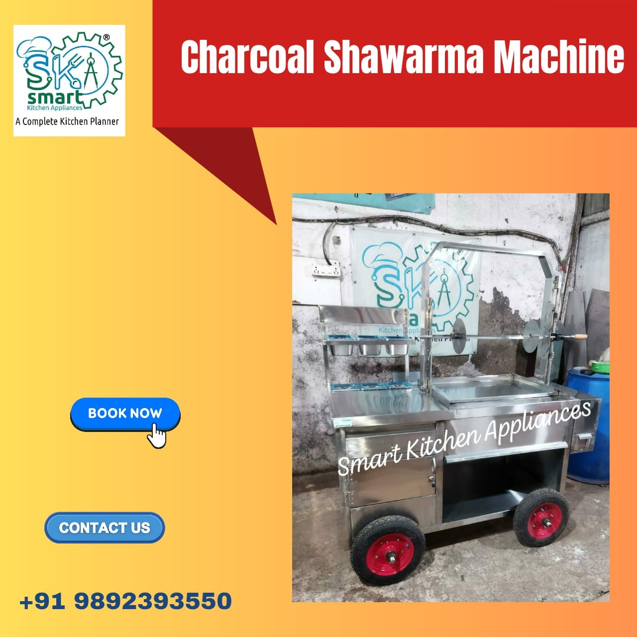 Charcoal Shawarma Machine near me in Mumbai