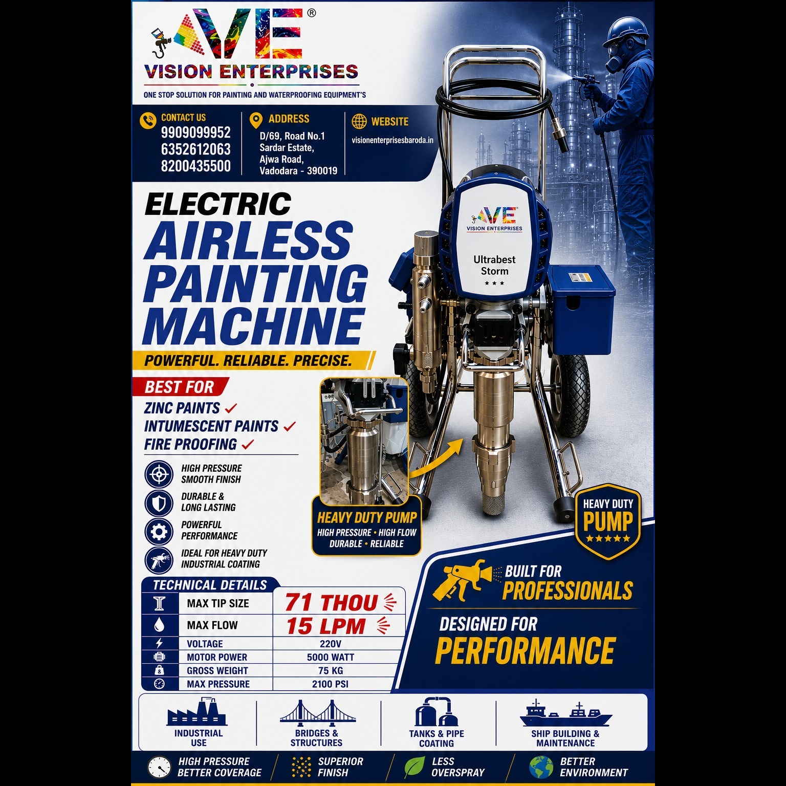 ULTRABEST STORM - FIREPROOFING PAINT SPRAYER