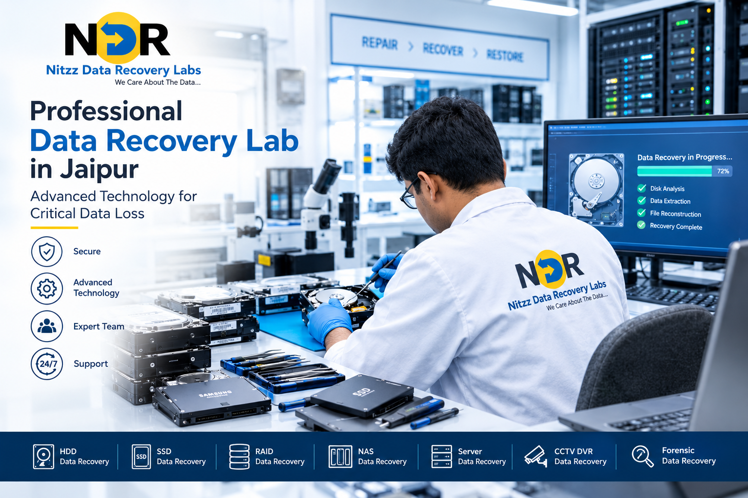 Data Recovery Lab in Jaipur - Nitzz Data Recovery Labs