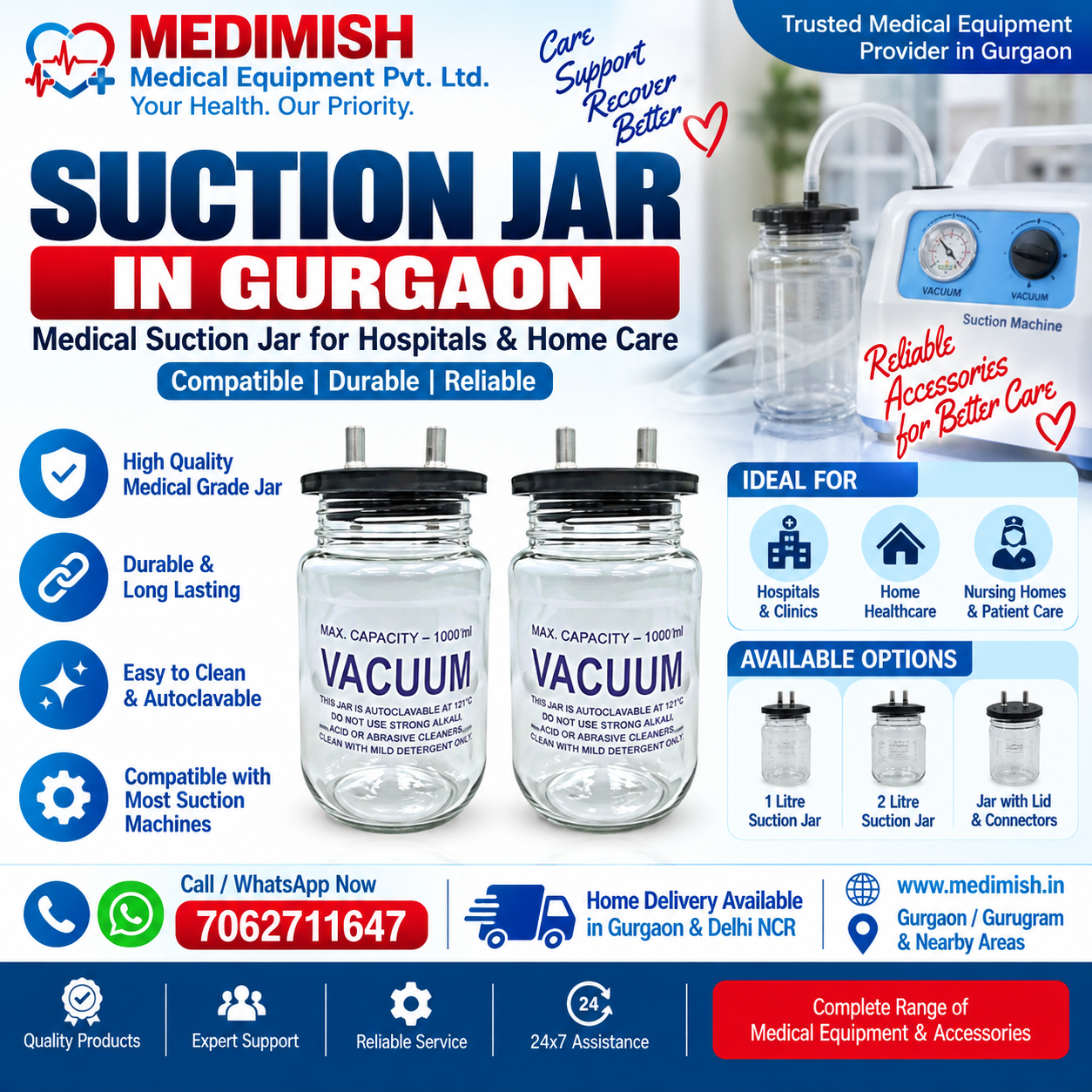 Suction Jar in Gurgaon | Medical Suction Jar