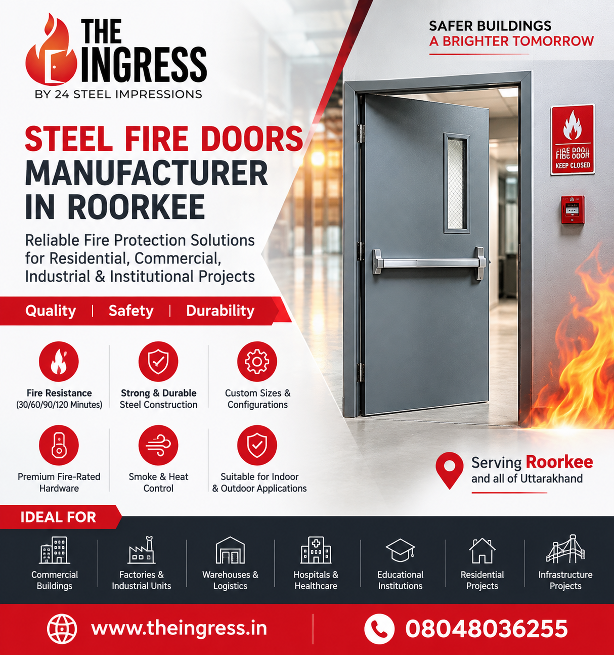 Steel Fire Doors Manufacturer in Roorkee | THE INGRESS