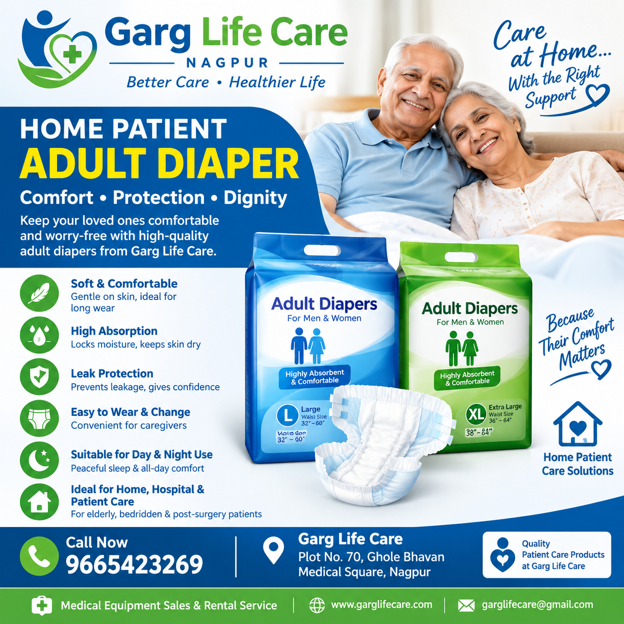 ADULT DIAPER – COMFORT • PROTECTION • CONFIDENCE