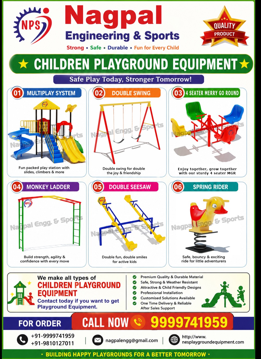 Leading Children Park Playground Equipment Manufacturer in Noida, Uttar Pradesh, India