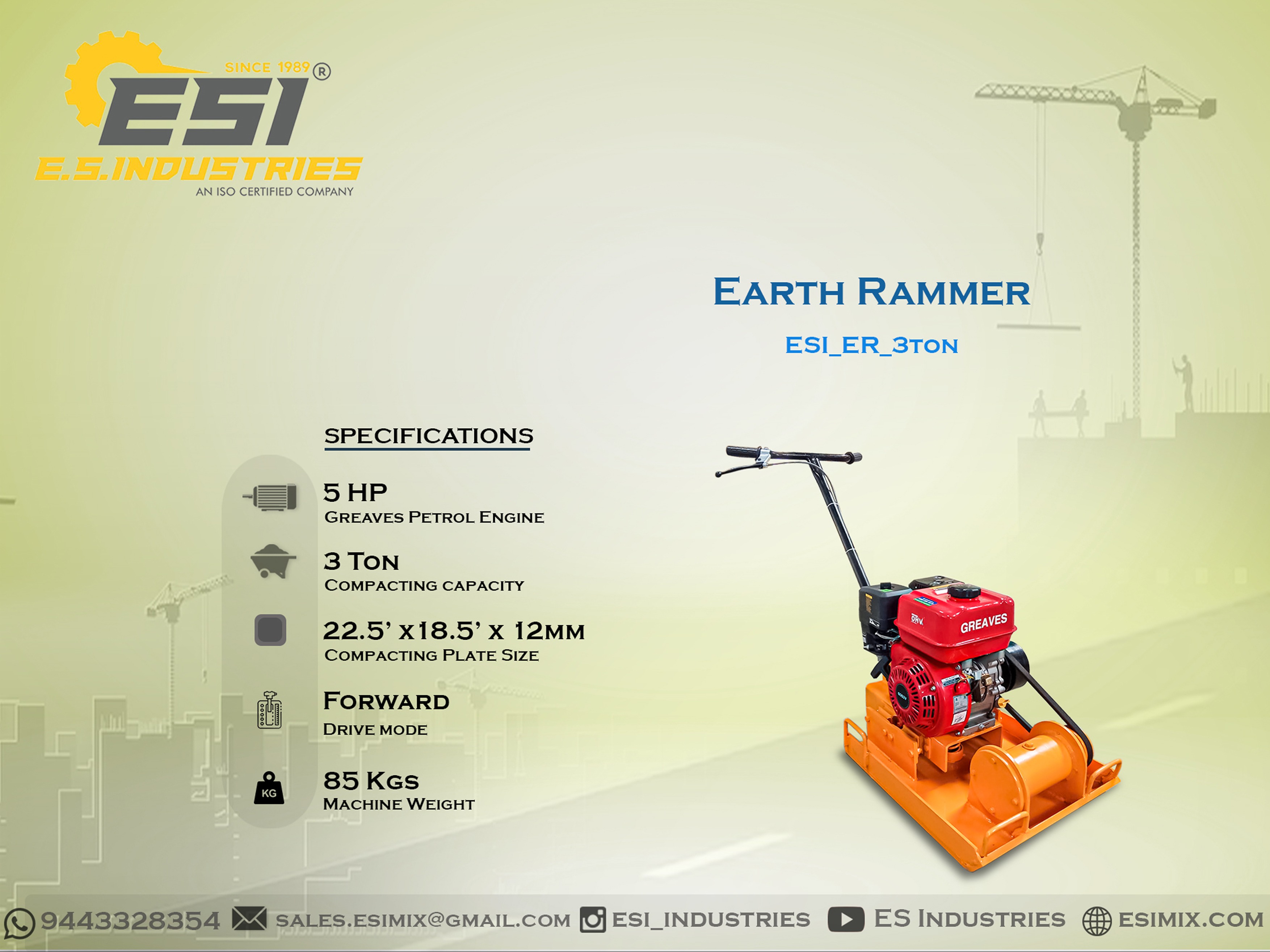 EARTH RAMMER 3 TON IN KARUR