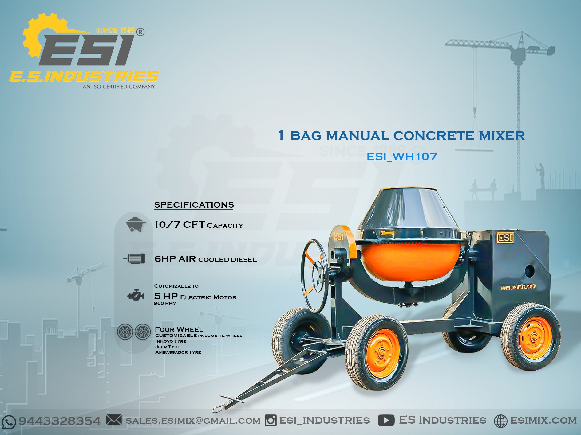 ONE BAG MANUAL CONCRETE MIXER IN PUDUKKOTTAI