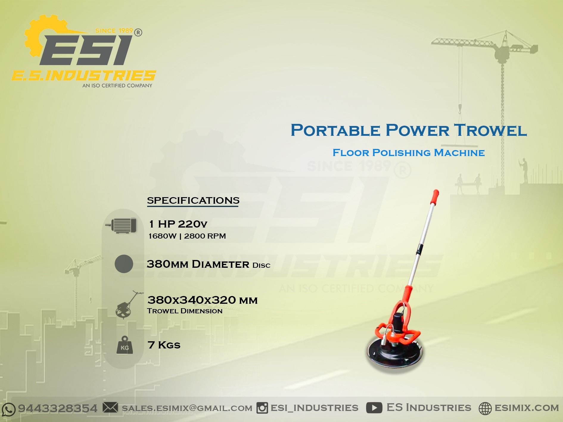 PORTABLE POWER TROWEL IN TIRUVANNAMALAI